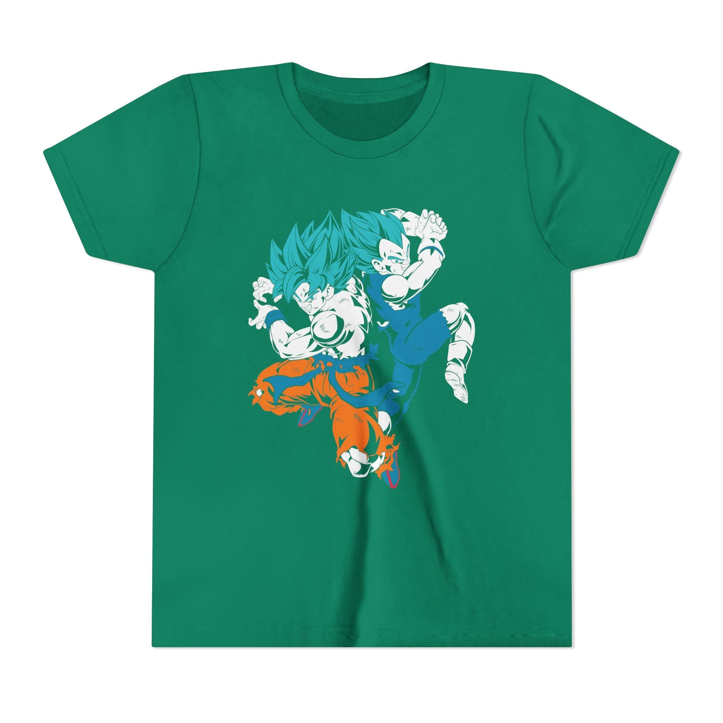 Youth Anime Graphic Tee – Super Saiyan Clash T-Shirt for Kids