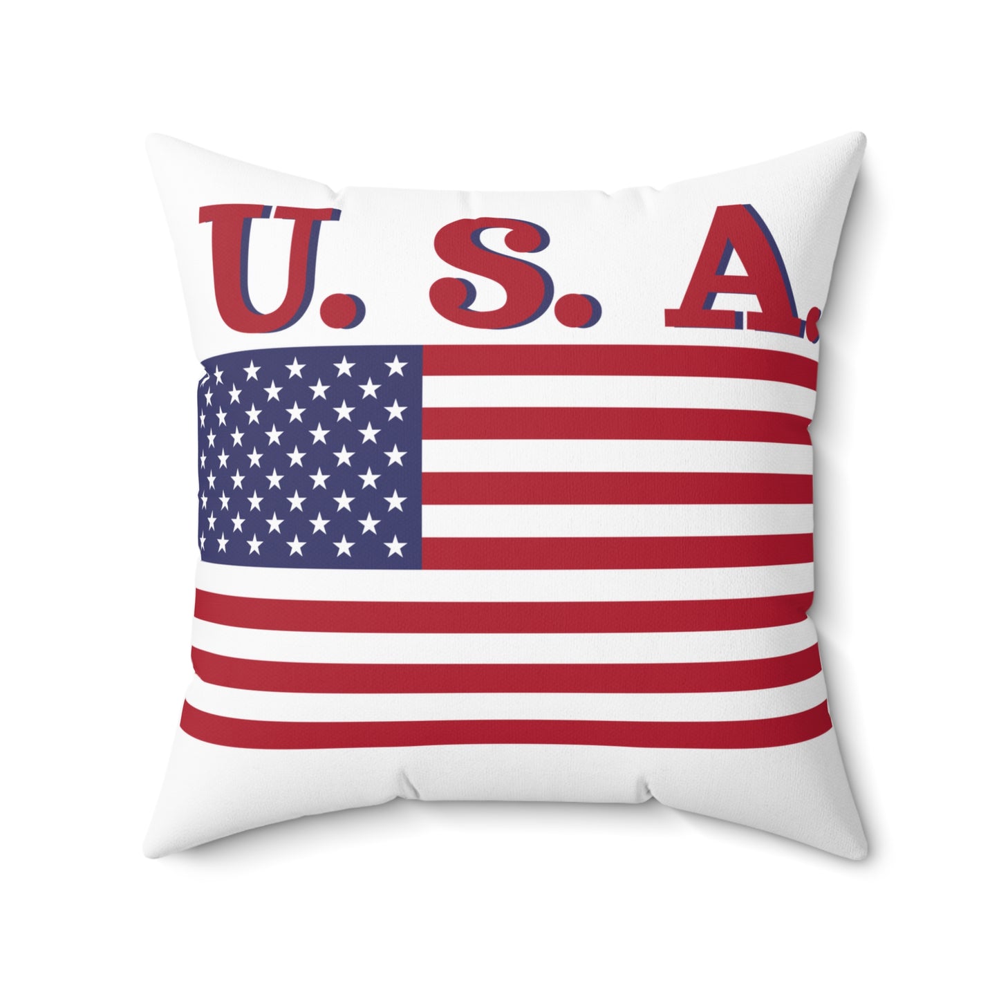Patriotic American Flag Square Pillow – Perfect for Home Decor