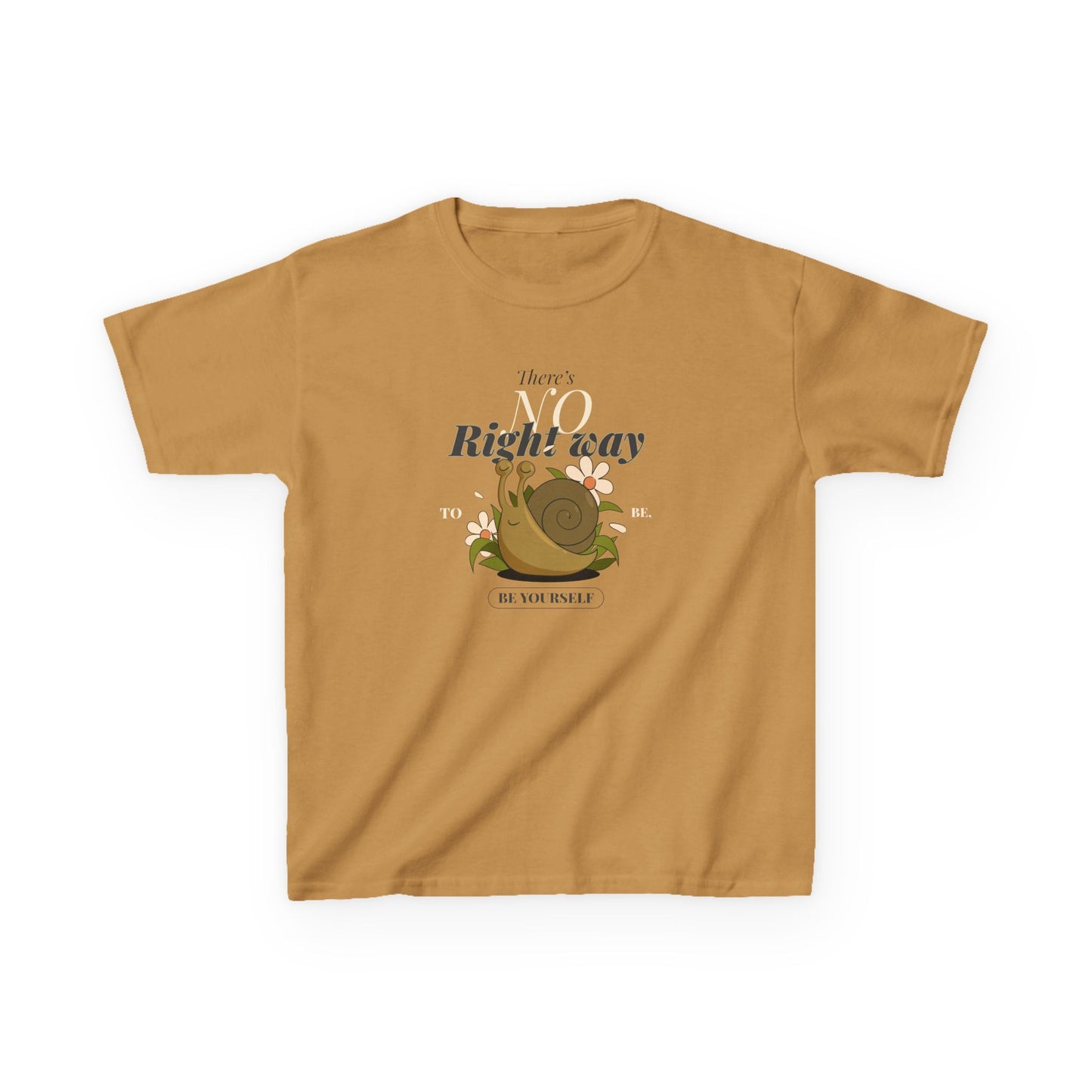 Kids Tee Snail Graphic 'There's Right Way' Inspirational T-Shirt