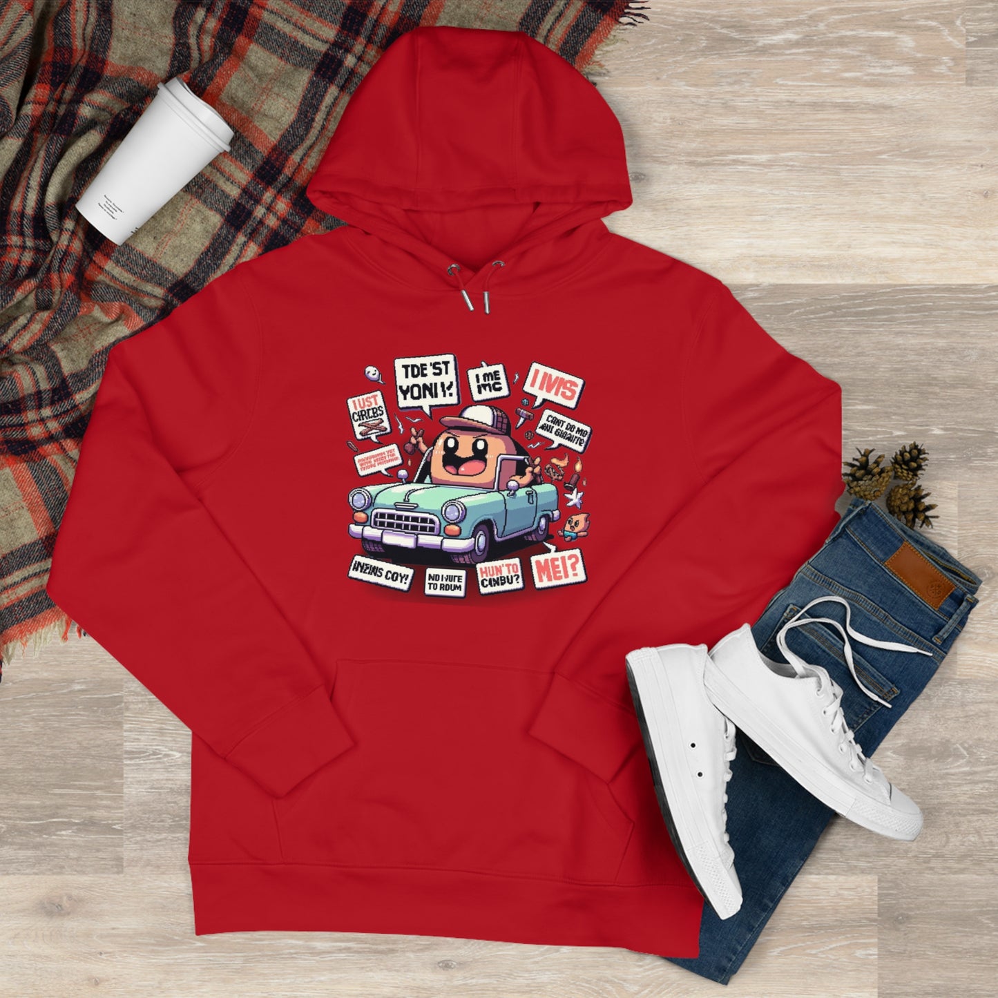 Fun Cartoon Retro King Hoodie – Stylish & Comfortable for All Ages