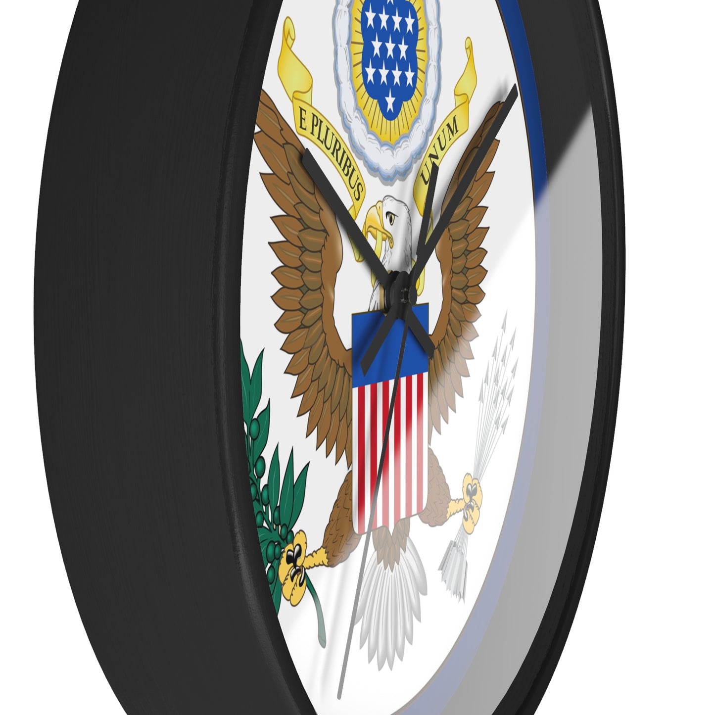 Patriotic Wall Clock with Eagle Seal - Home Decor for Veterans and Patriot