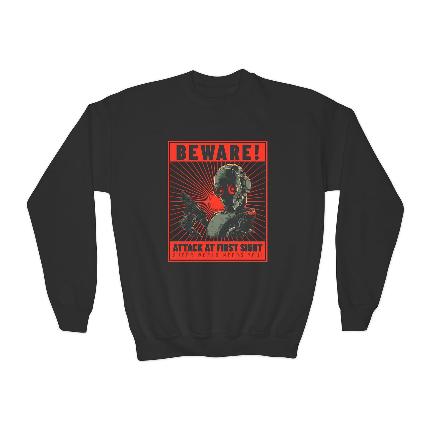 Youth Graphic Crewneck Sweatshirt ATTACK AT FIRST SIGHT