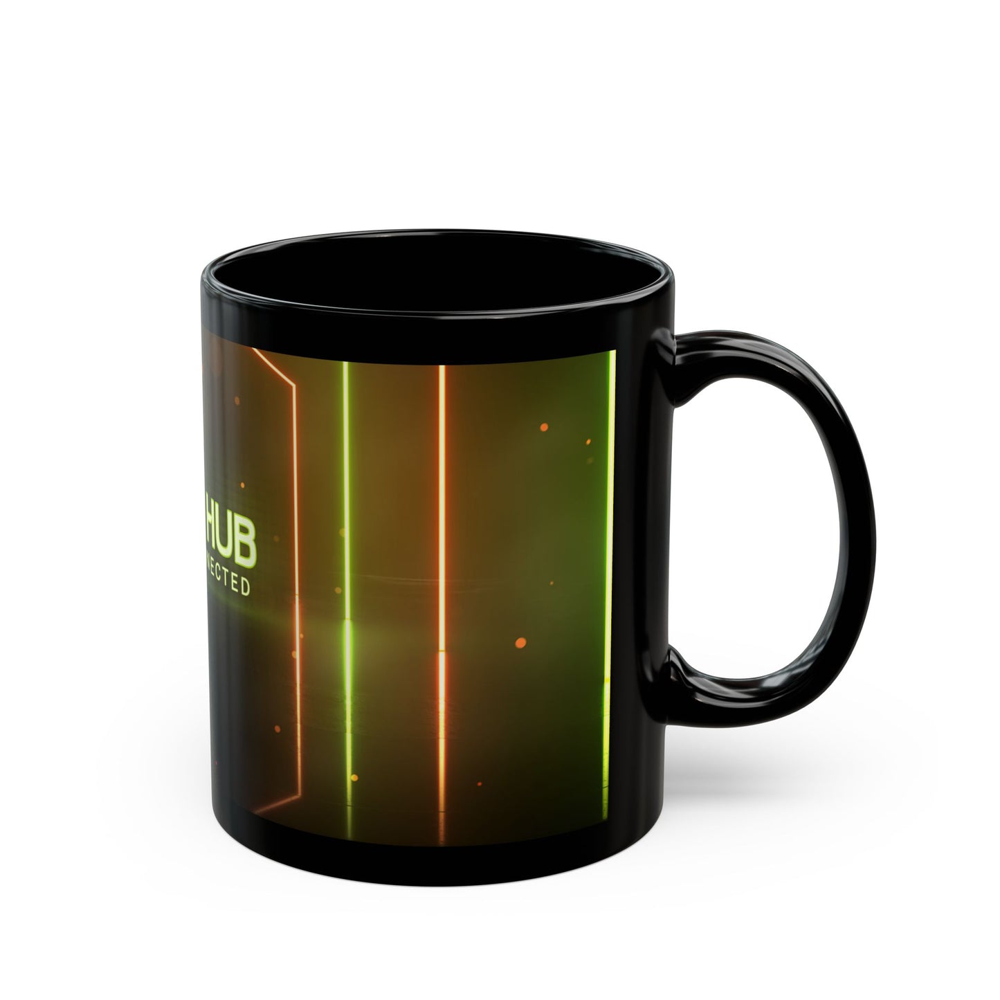 Game Hub Black Coffee Mug 11oz & 15oz – Perfect for Gaming Enthusiasts