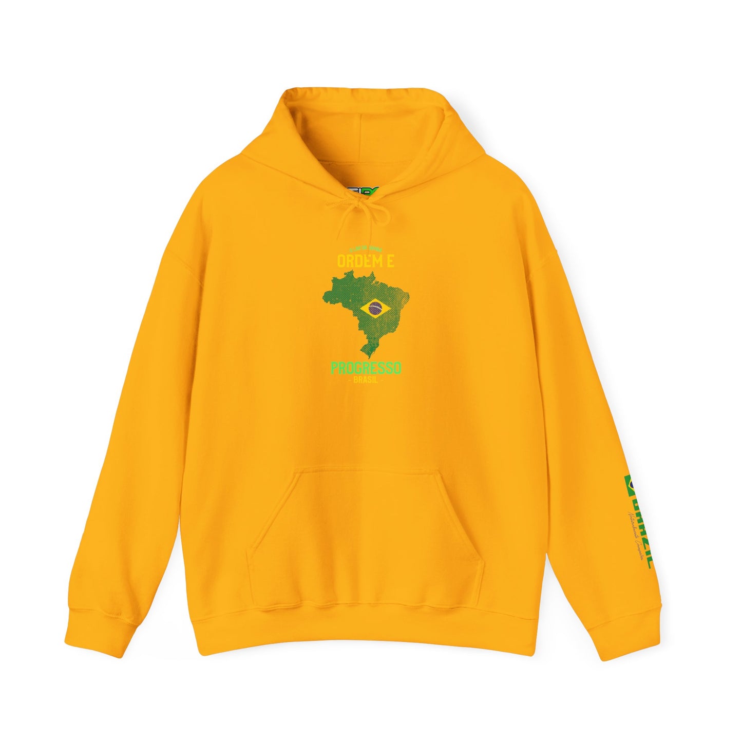 Unisex Hooded Sweatshirt Brazil Inspired 'Ordem e Progresso'