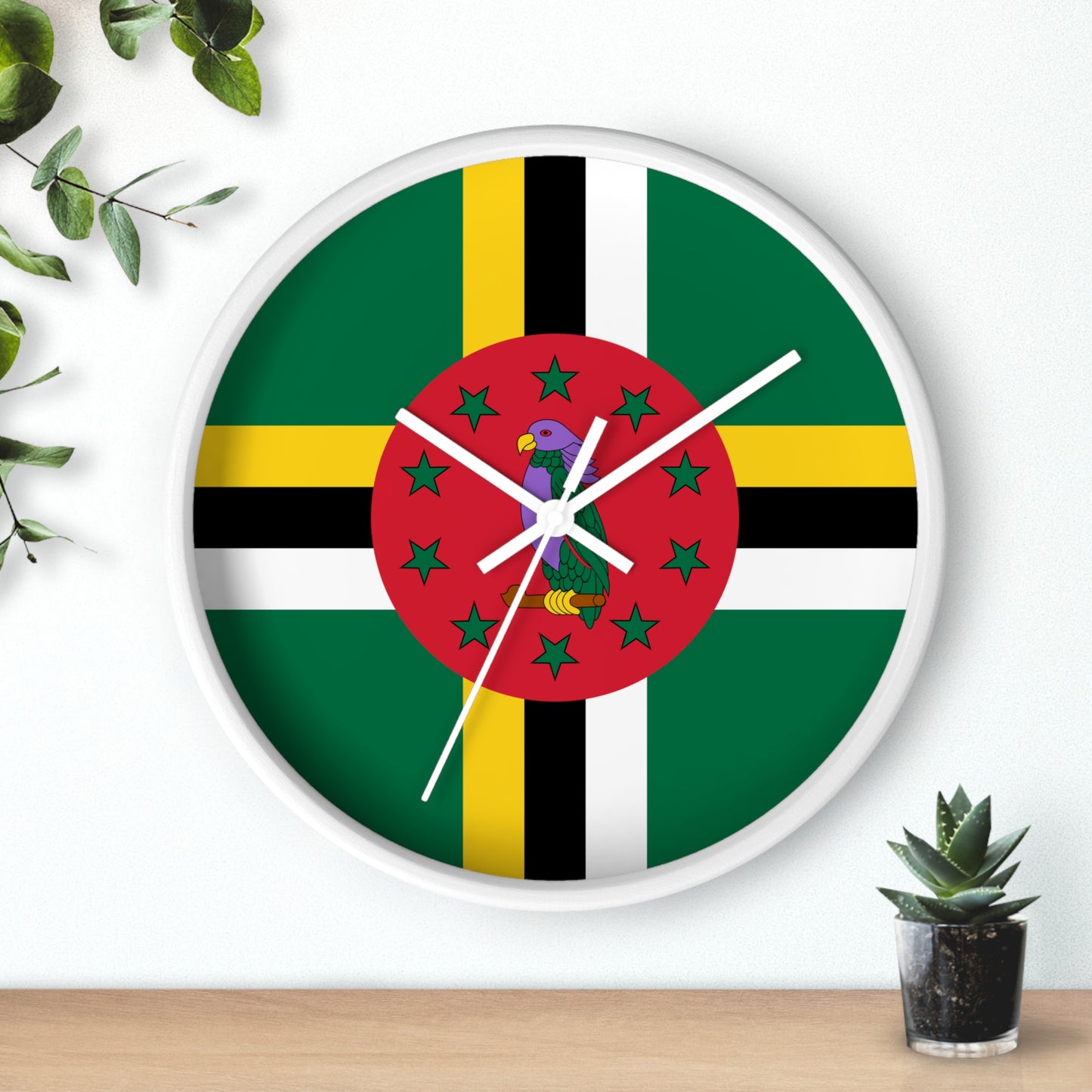 Dominica Flag Wall Clock | Vibrant Caribbean Home Decor