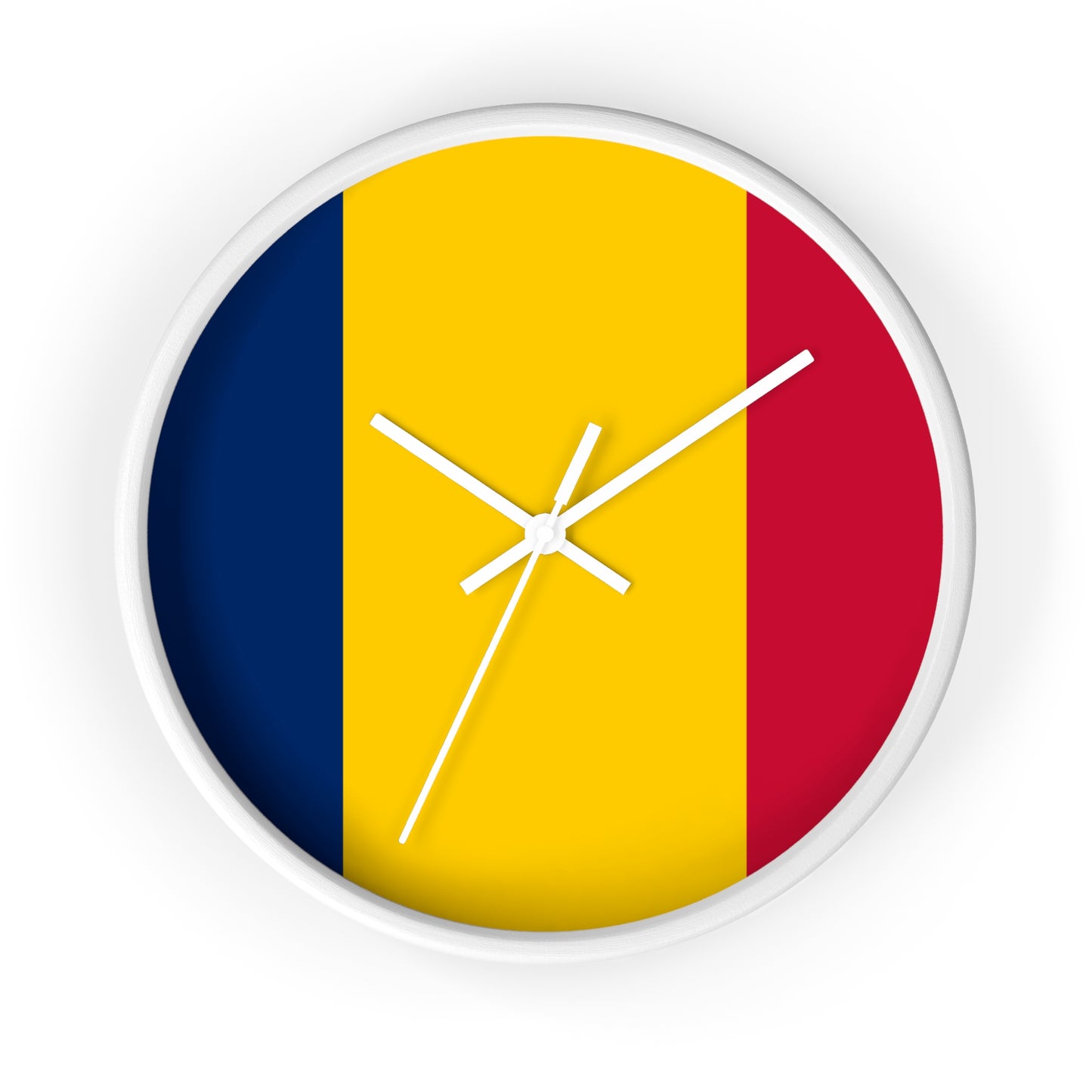 Romanians' Pride Wall Clock - Bold Yellow, Blue, Red Design