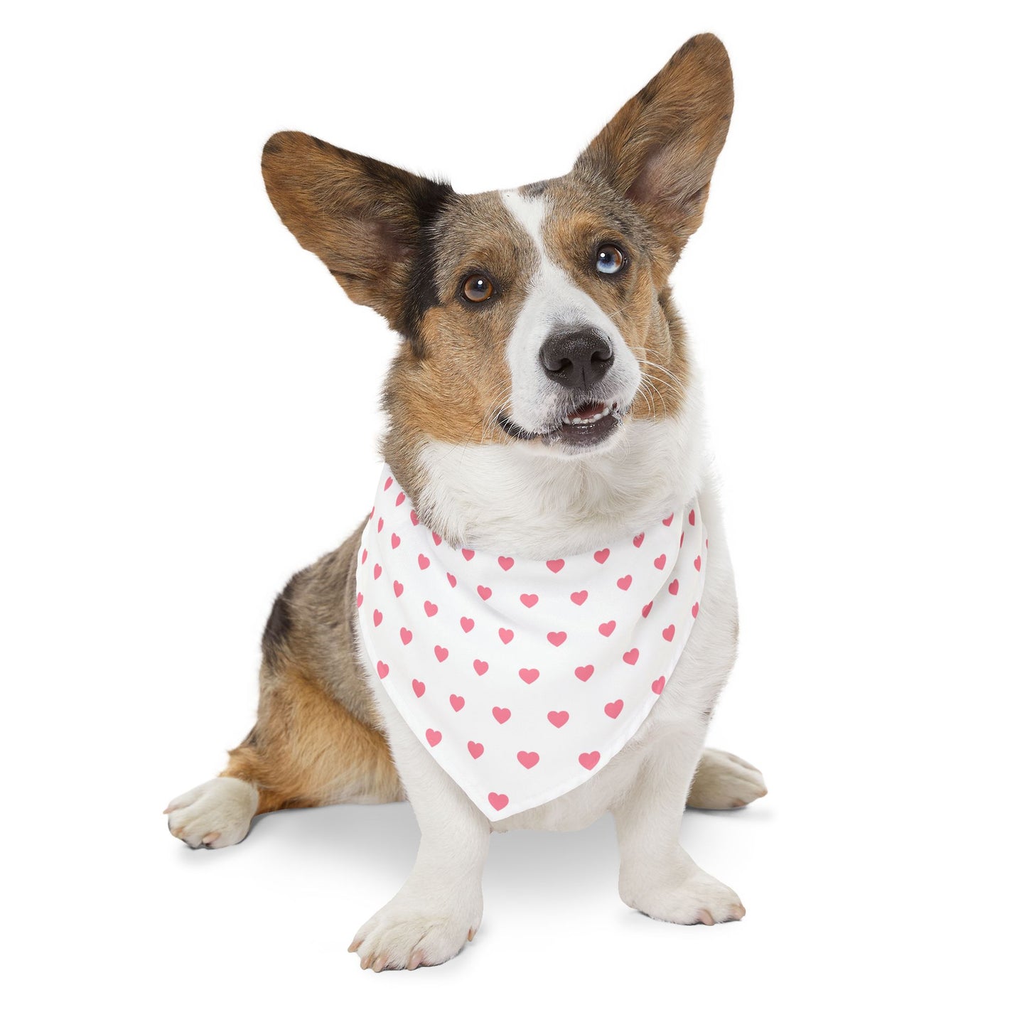 Love Heart Pattern Pet Bandana Collar for Dogs