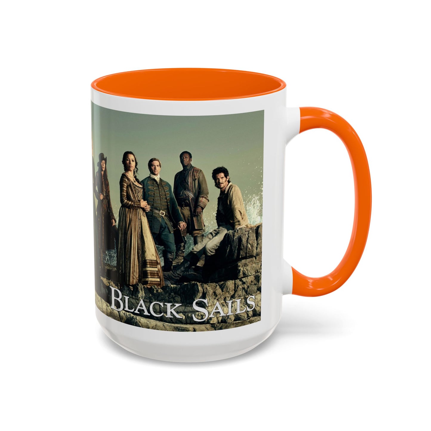 Black Sails Accent Coffee Mug - 11oz & 15oz | For Fans of Adventure & Pirates