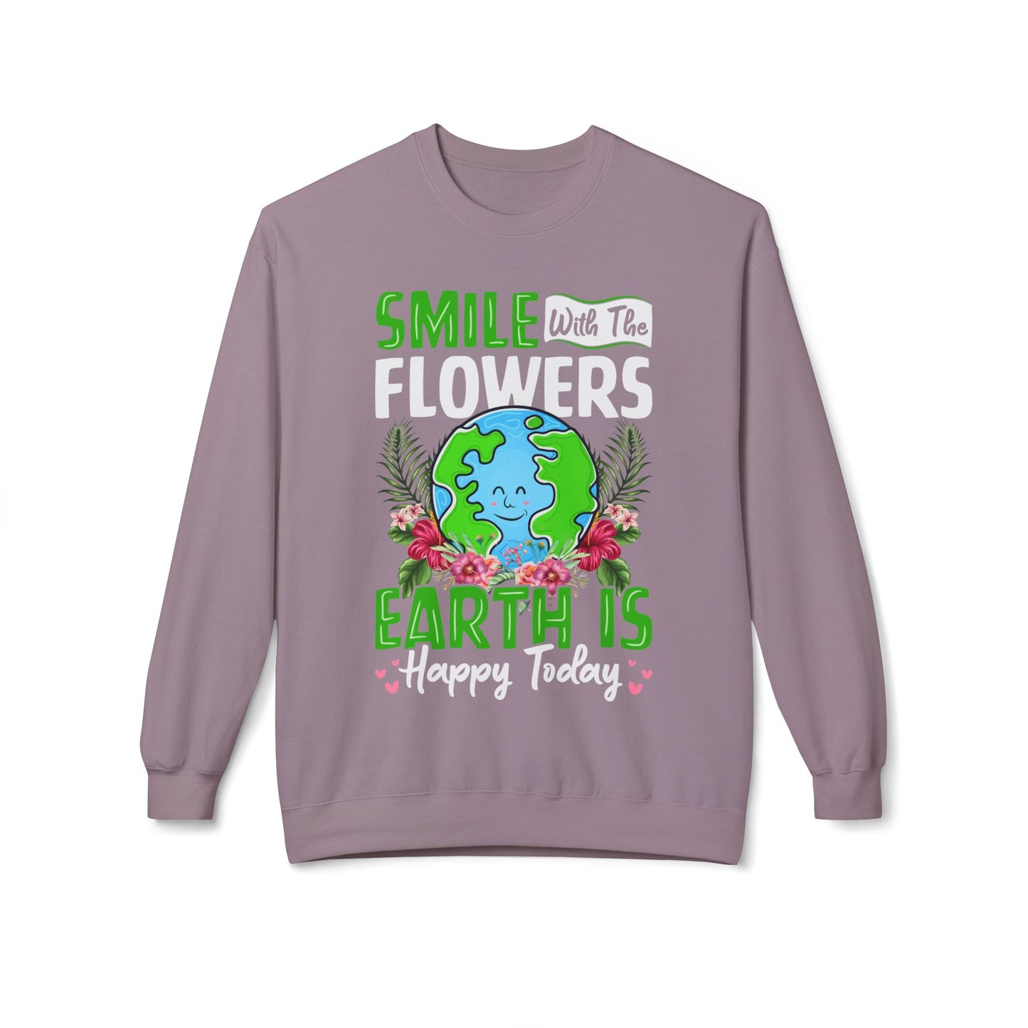 Women's Fleece Sweatshirt Flowers Floral Graphic for Positive Vibes