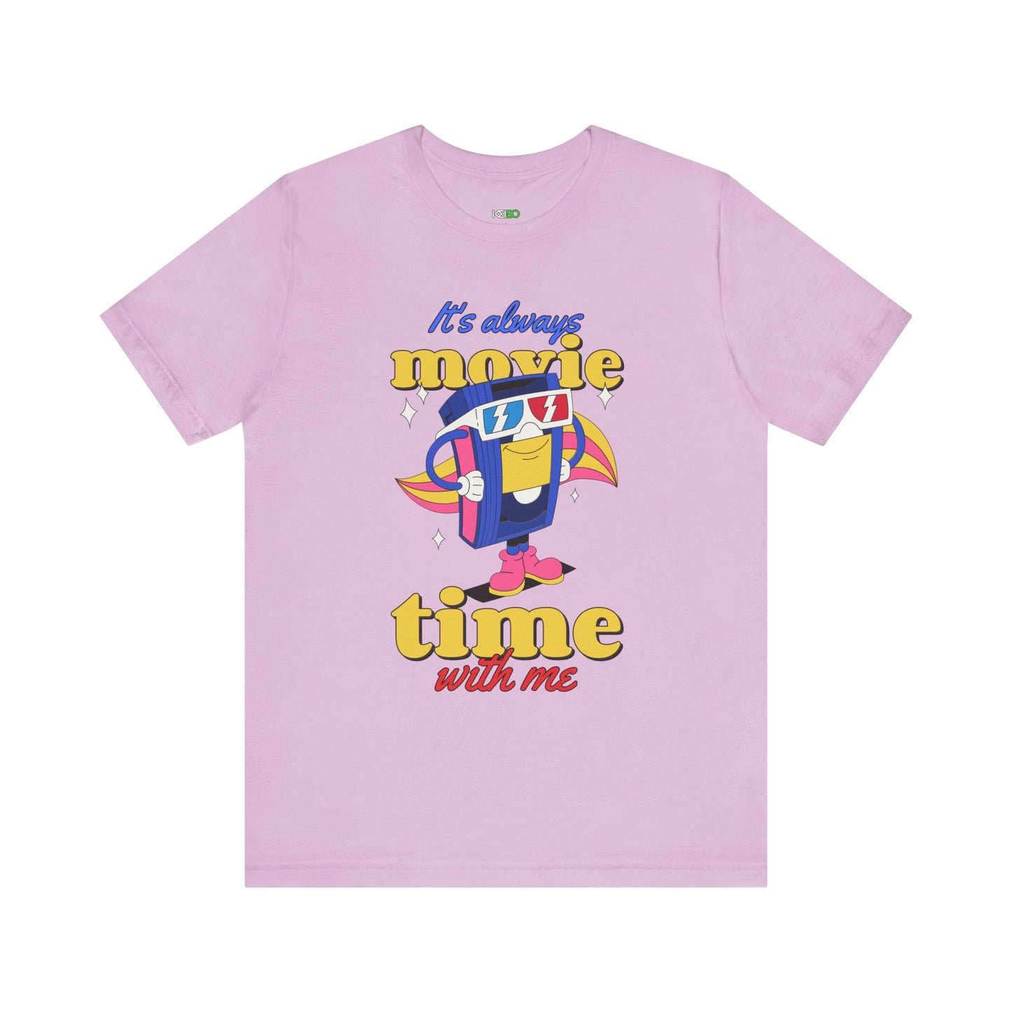 Movie Time Men's Jersey Tee - Fun Graphic T-Shirt for Film Lovers