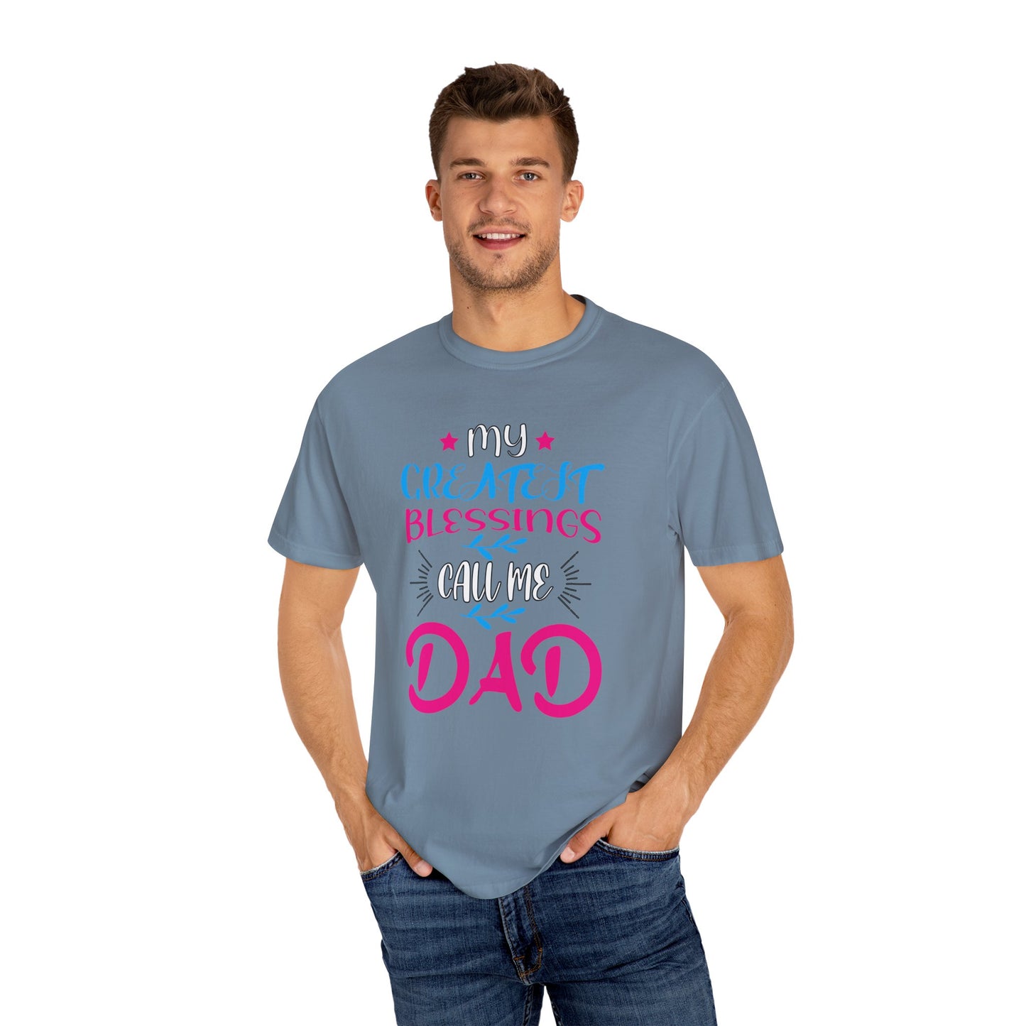 Men's Fatherhood Personalized Blessings T-Shirt