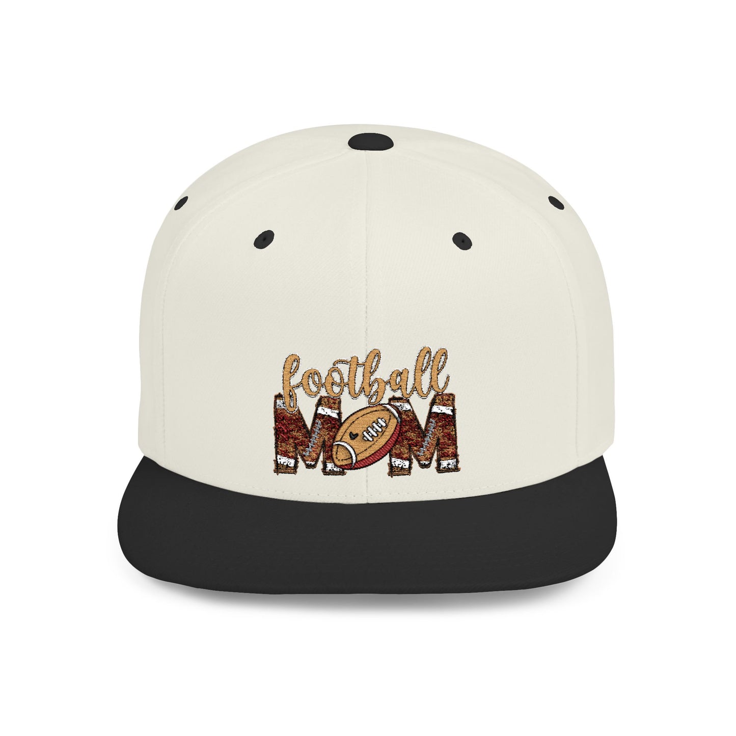 Women's Flat Snapback Cap Football Mom – Ideal Gift for Sports Moms