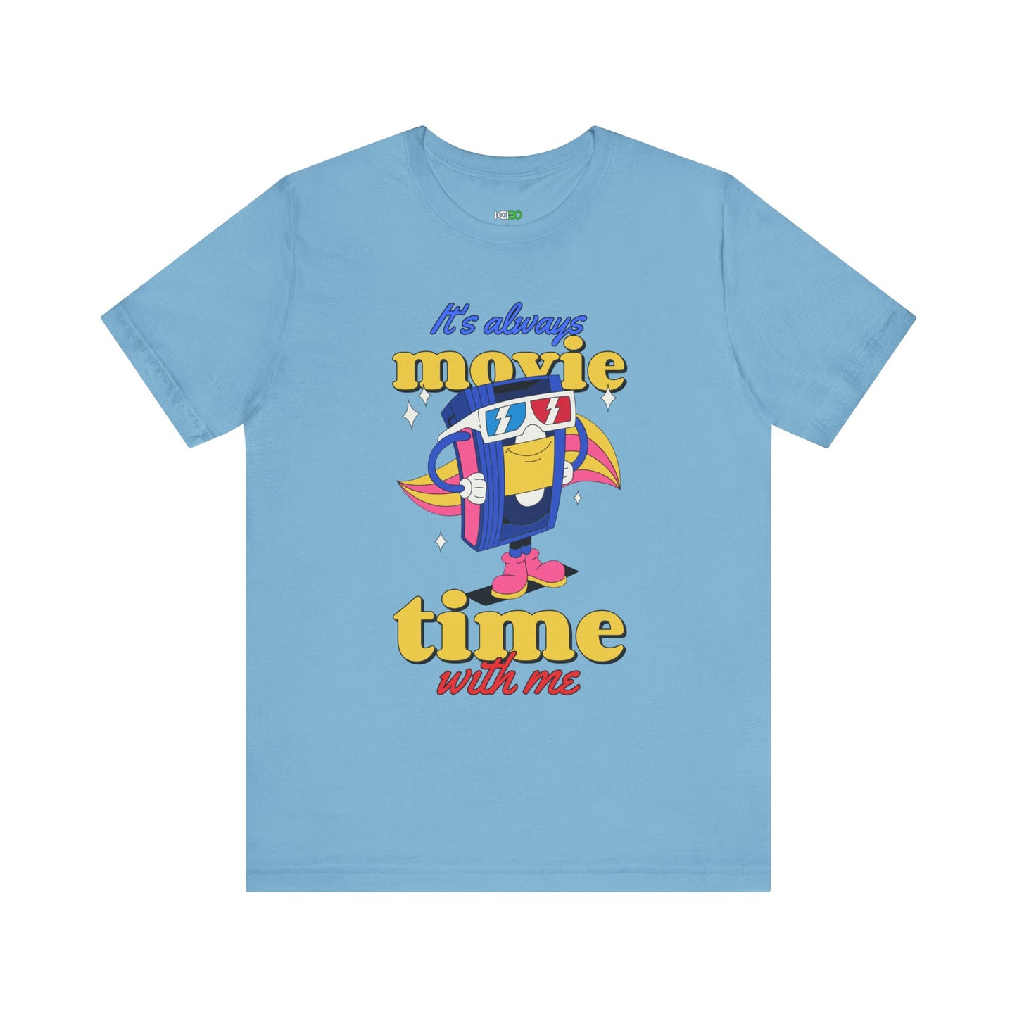 Movie Time Men's Jersey Tee - Fun Graphic T-Shirt for Film Lovers