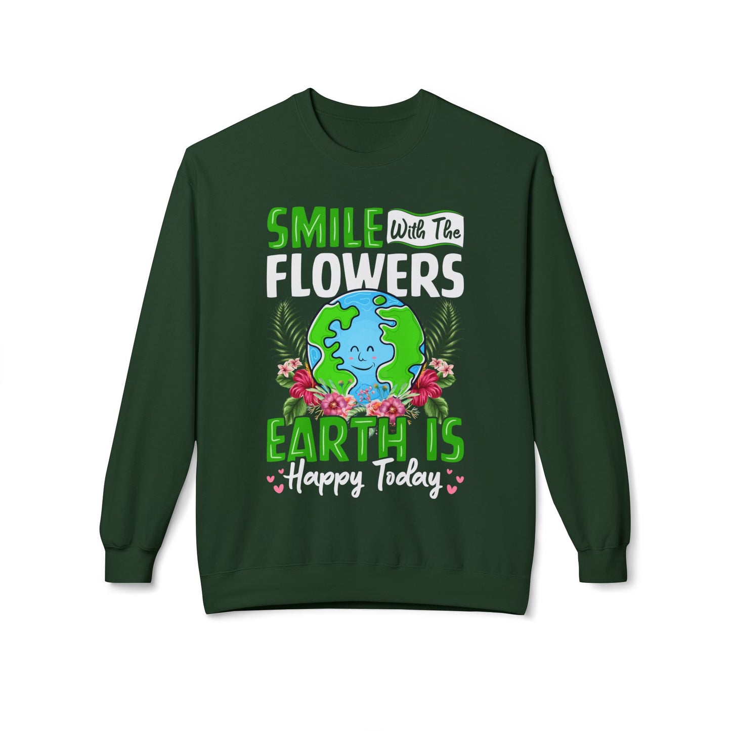 Women's Fleece Sweatshirt Flowers Floral Graphic for Positive Vibes