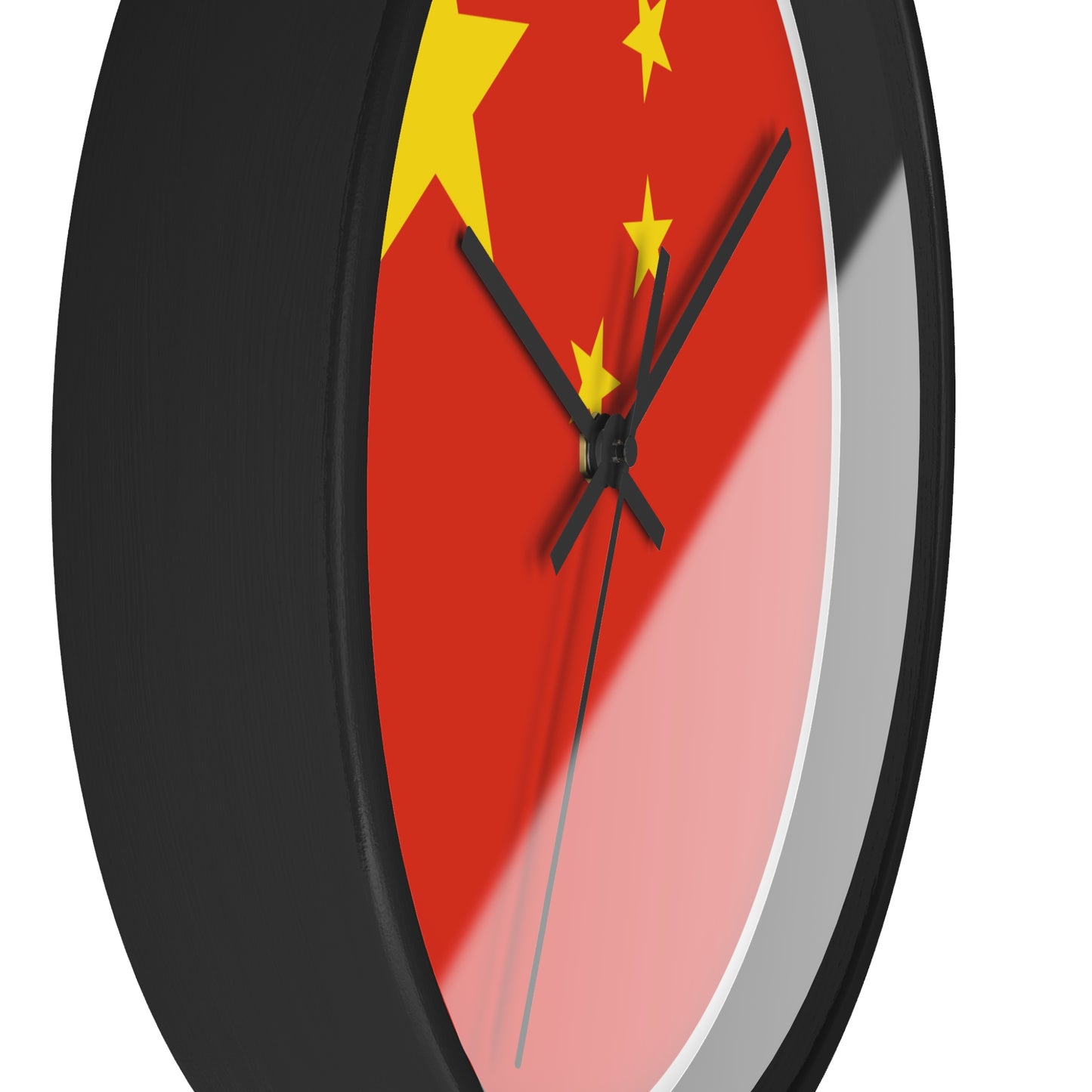 Chinese Flag Wall Clock - Vibrant Red & Yellow Home Decor