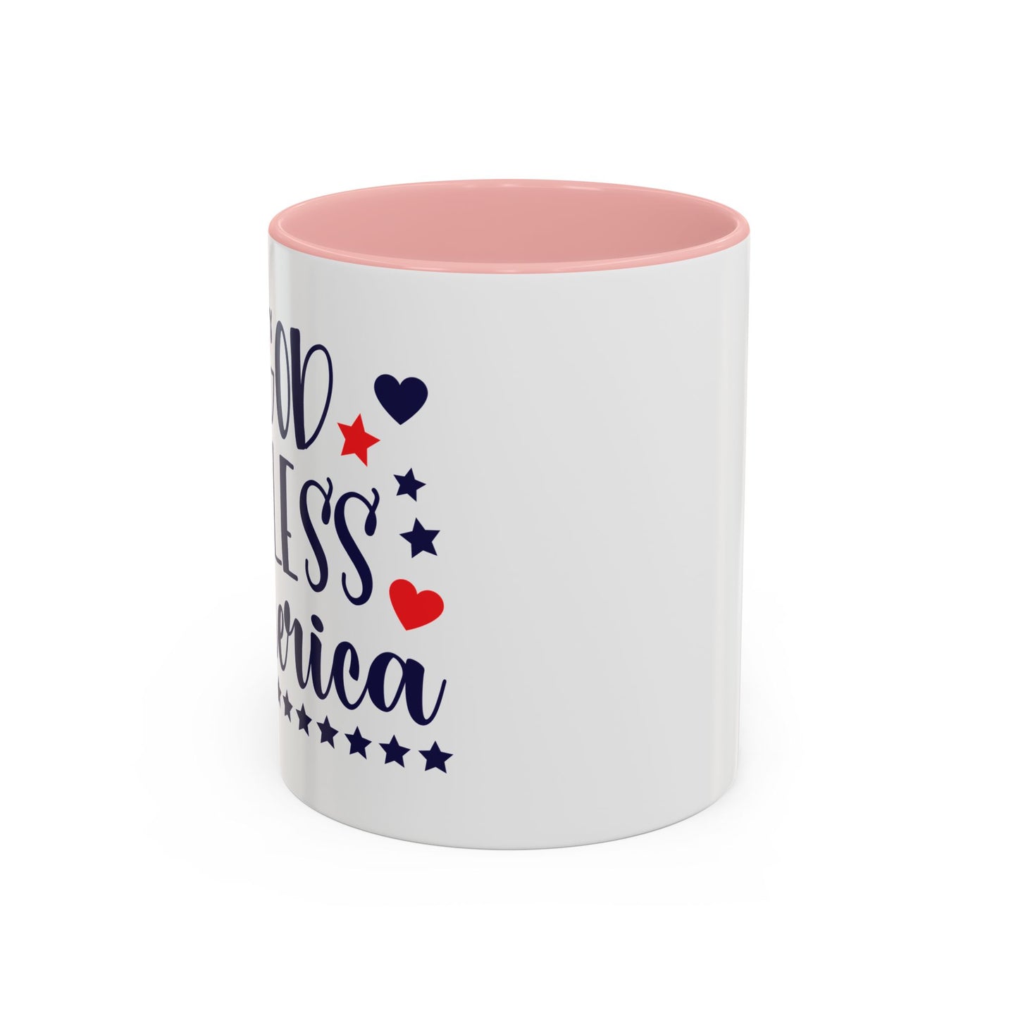 Patriotic Accent Coffee Mug - 'God Bless America'