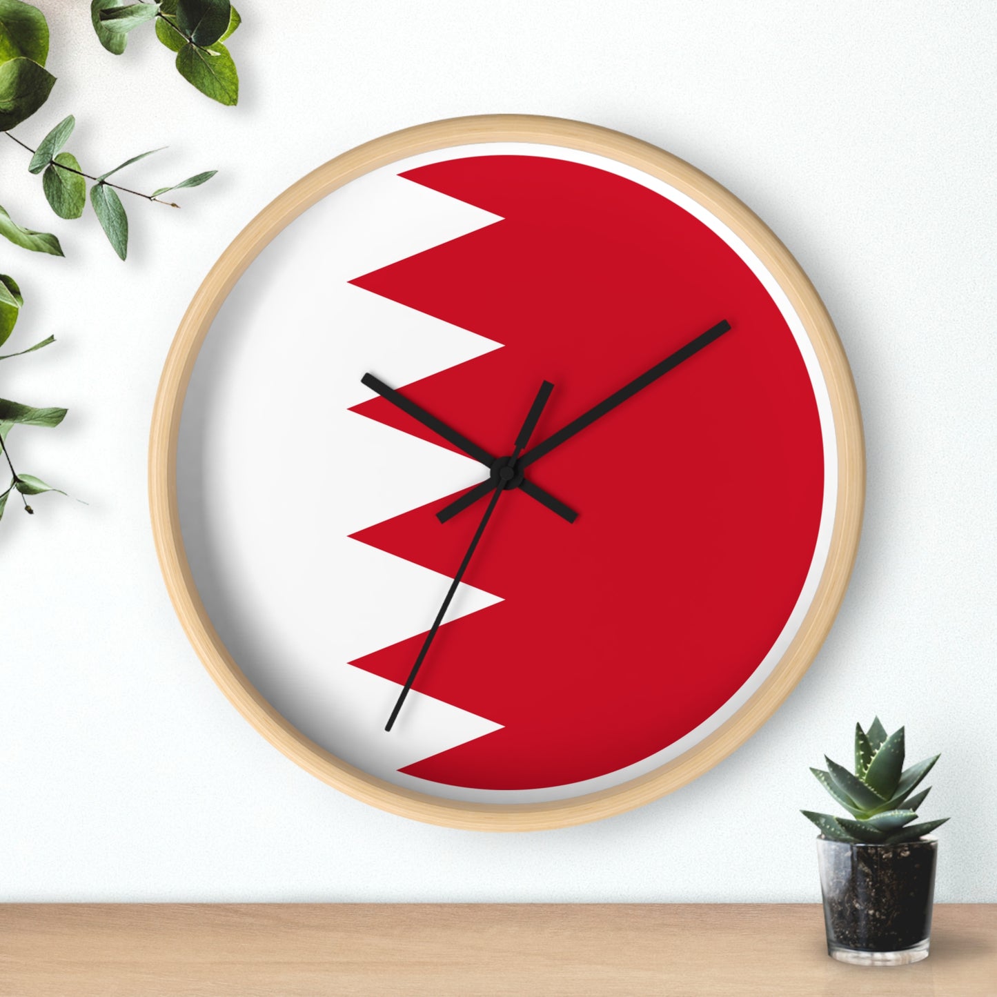 Bahrain Flag Wall Clock - Modern Home Decor for National Pride