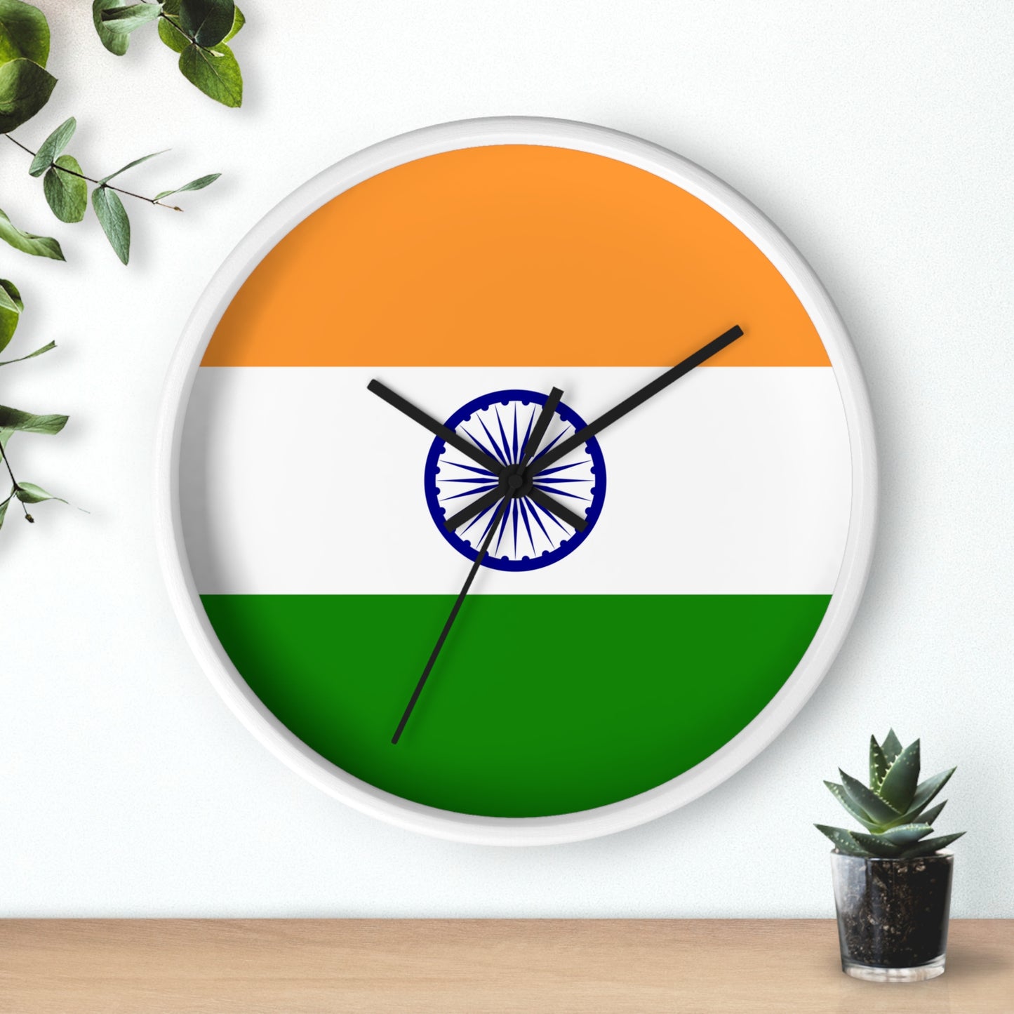 Indian Flag Wall Clock - Vibrant Home Decor for Patriotism and Celebrations