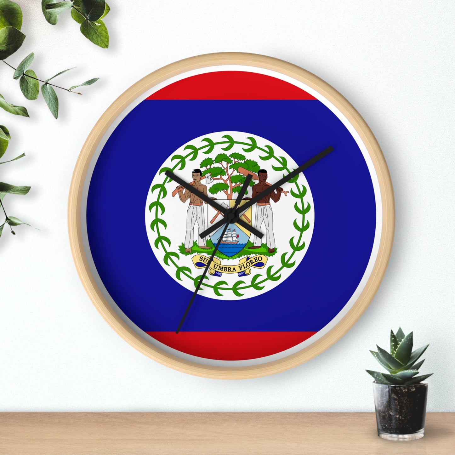 Belize Flag Wall Clock - Unique Home Decor for Belizean Pride