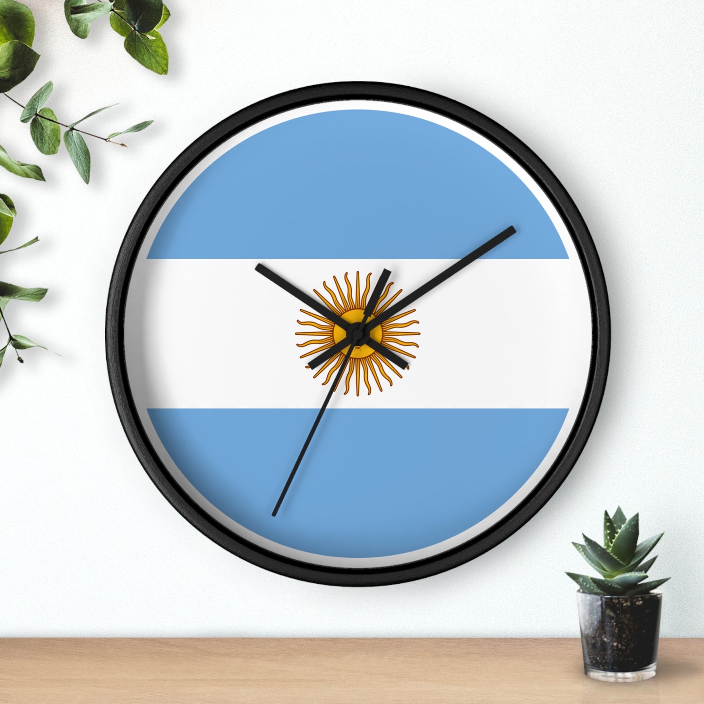 Argentina Flag Wall Clock - Stylish Timepiece for Home Décor