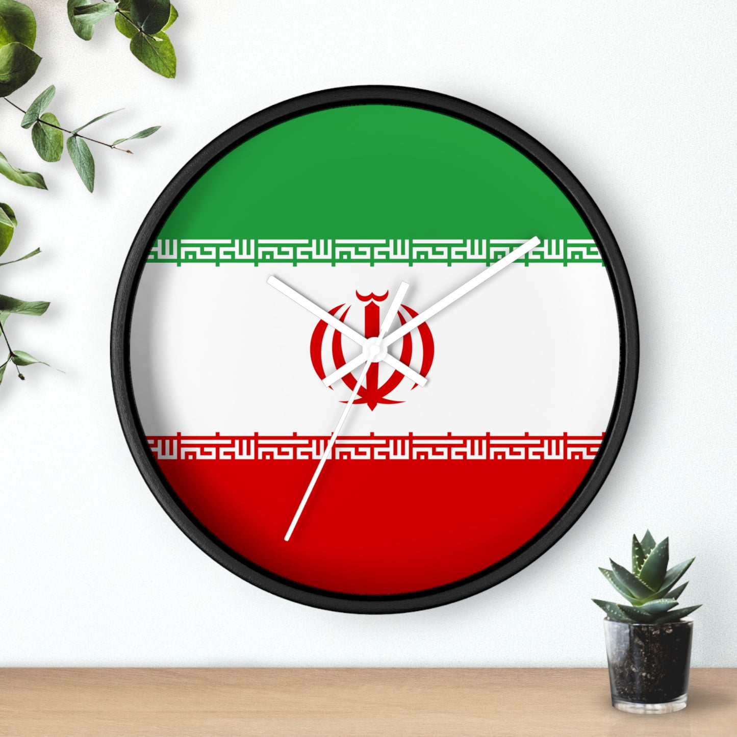 Patriotic Iran Wall Clock - Stylish Home Decor for National Pride