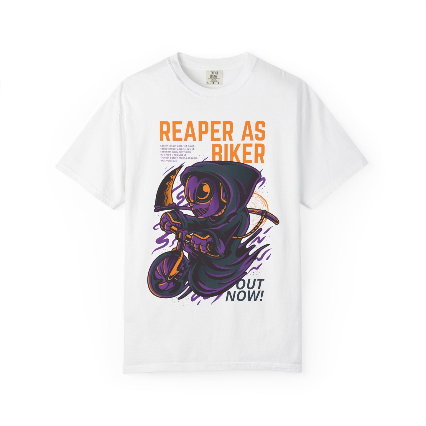 Reaper as Biker Men T-Shirt - Cool Graphic Tee for Bikers and Goth Enthusiasts
