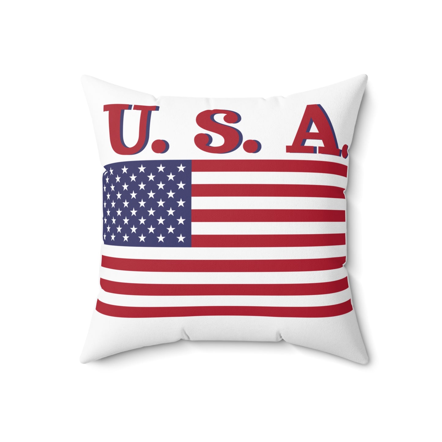 Patriotic American Flag Square Pillow – Perfect for Home Decor
