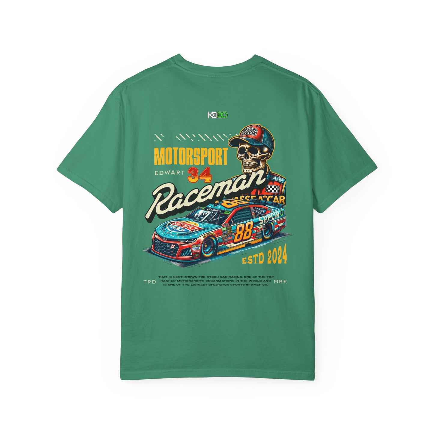 Motorsport Racer Men's Garment-Dyed T-Shirt - Vintage Racing Design