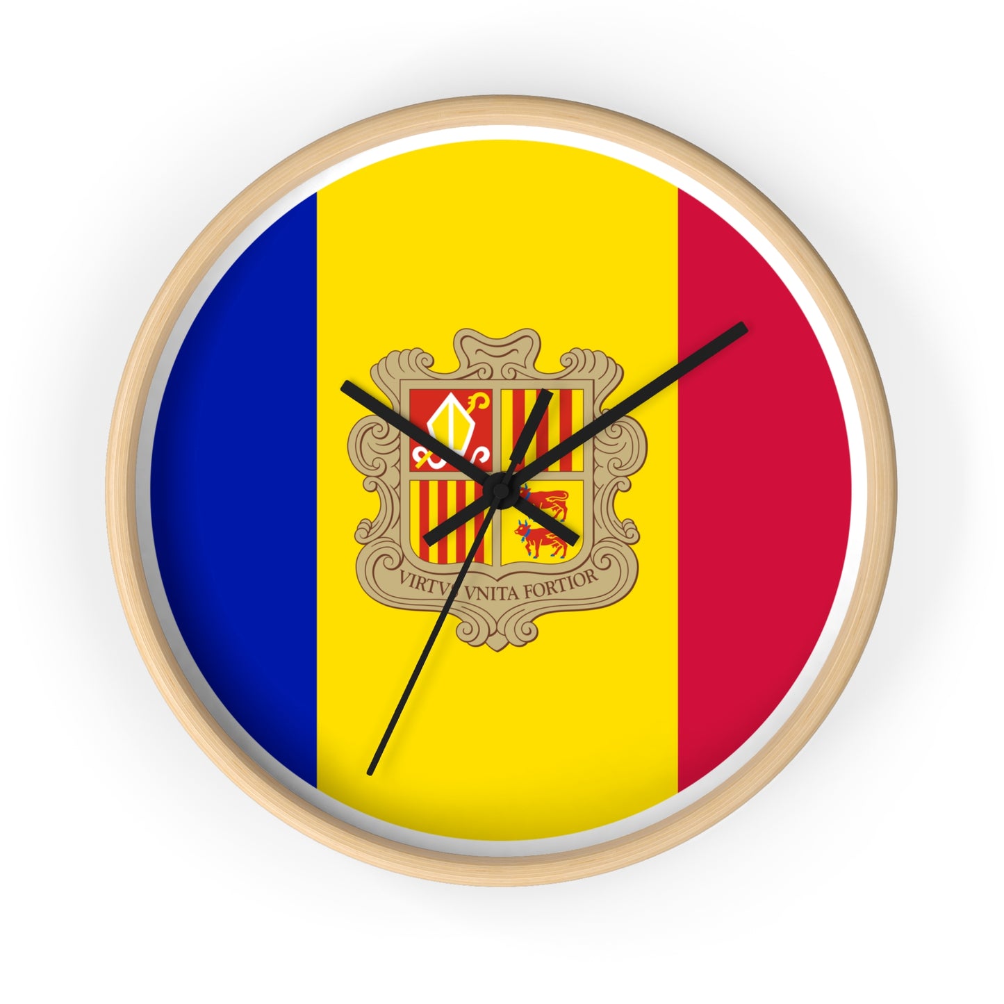Andorra Flag Wall Clock - Vibrant Home Decor for National Pride & Celebrations
