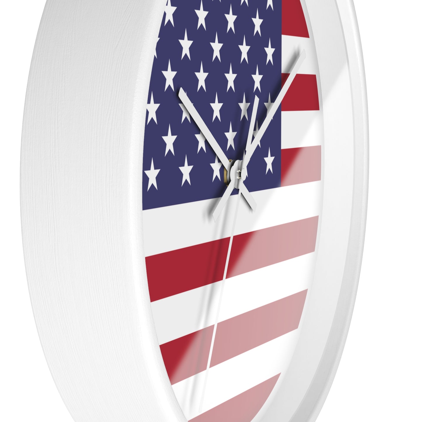 Patriotic American Flag Wall Clock - Distressed Vintage Design