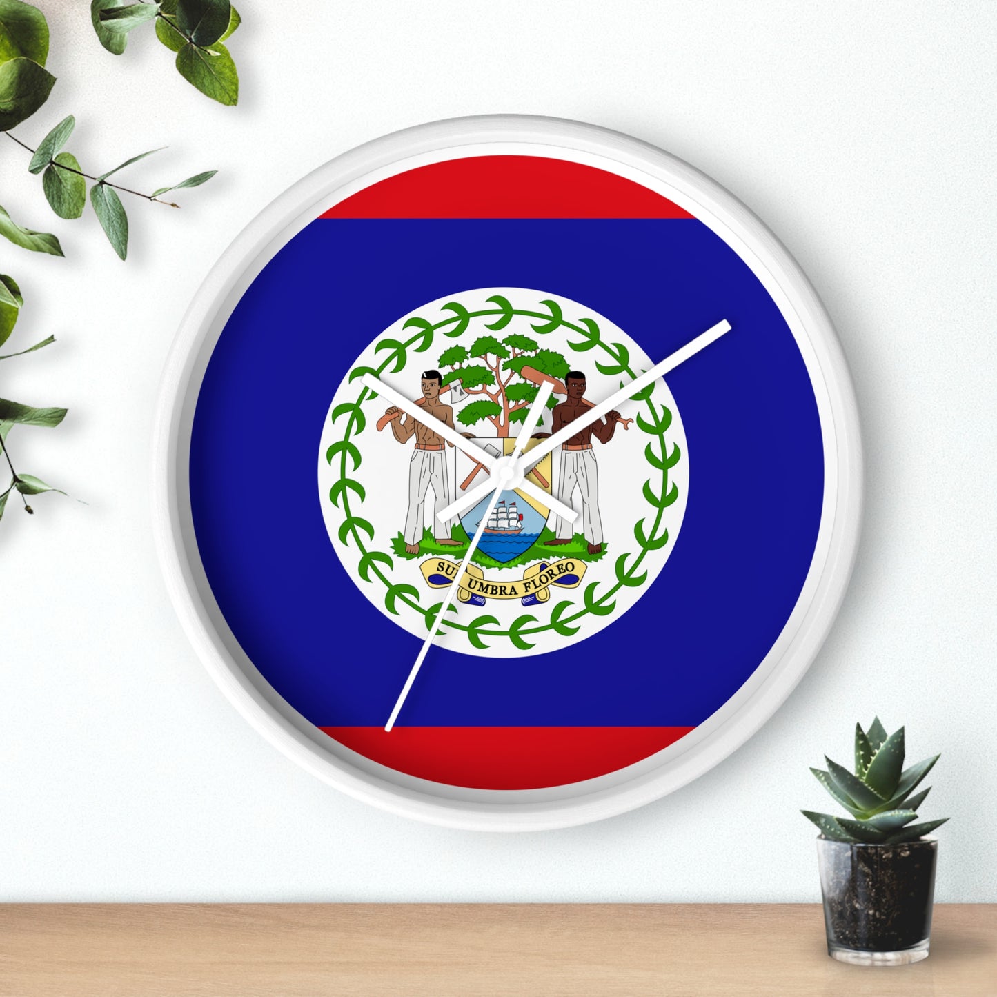 Belize Flag Wall Clock - Unique Home Decor for Belizean Pride