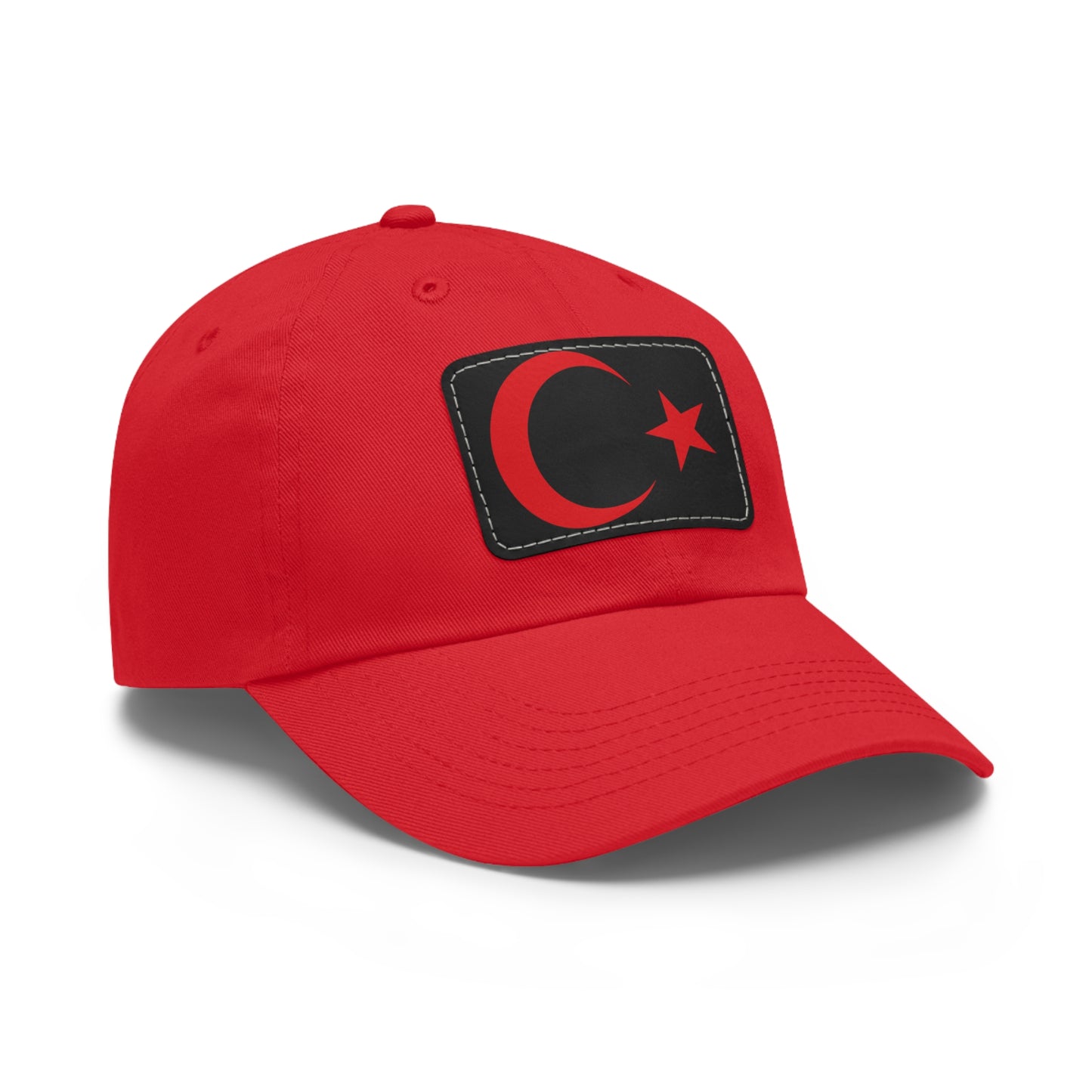 Stylish Dad Hat with Turkish Flag Leather Patch