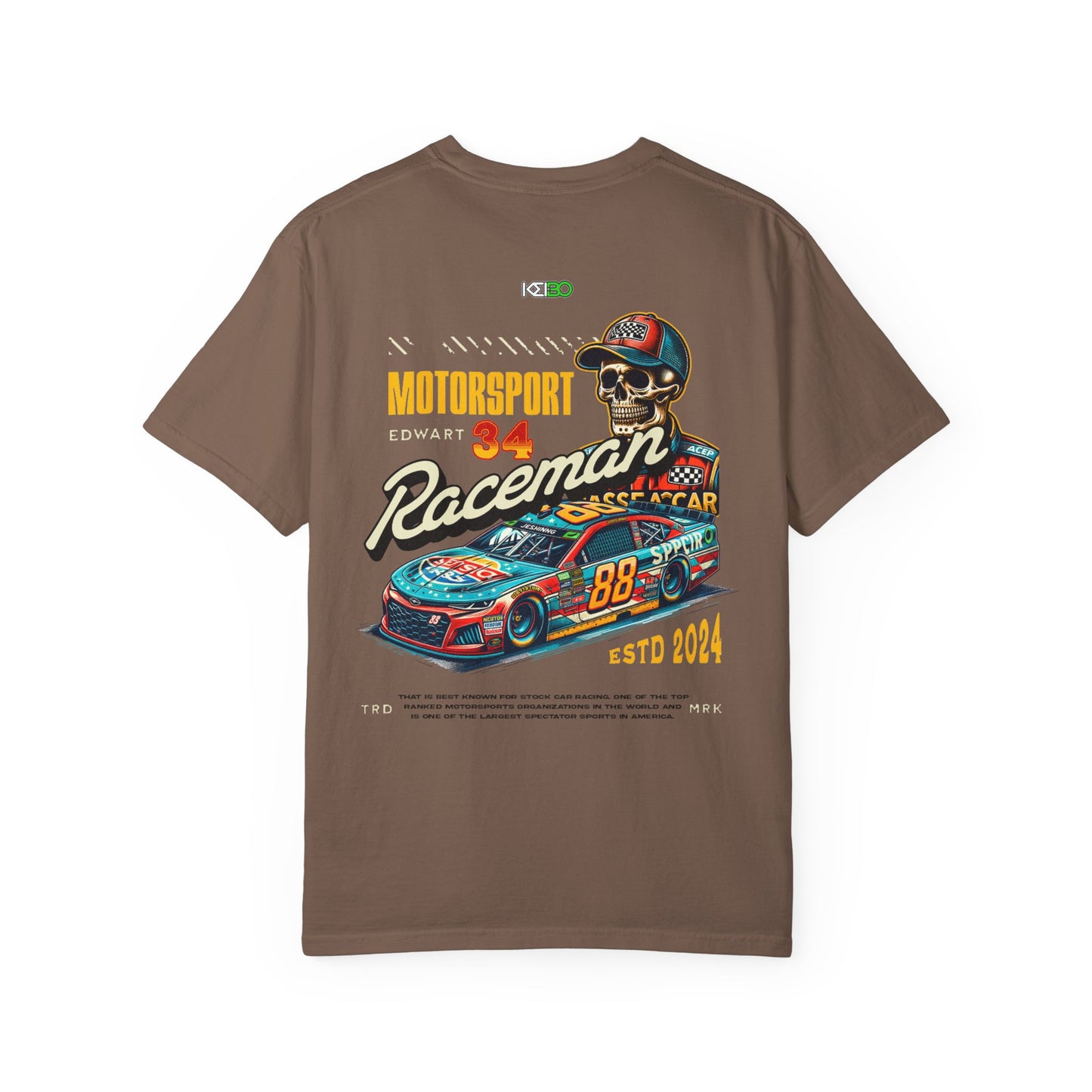 Motorsport Racer Men's Garment-Dyed T-Shirt - Vintage Racing Design