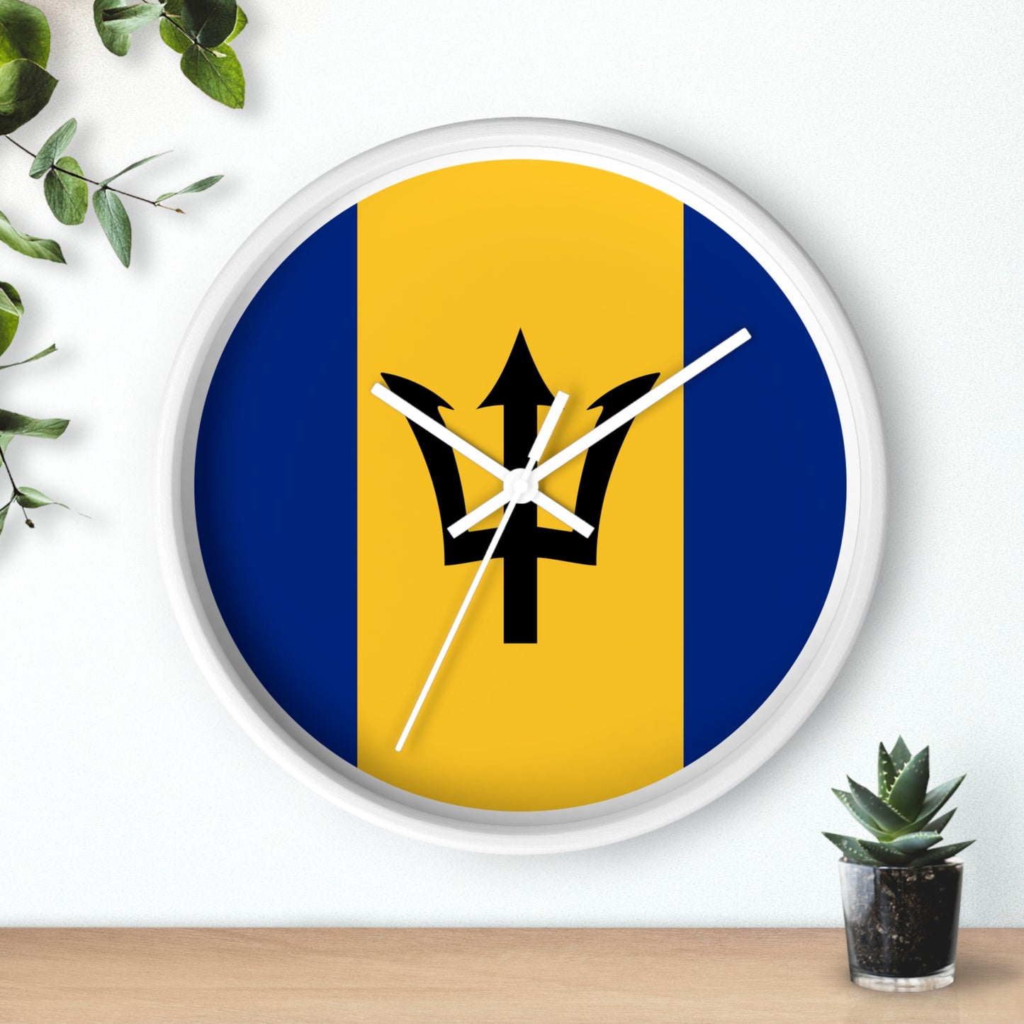 Barbados Flag Wall Clock - Perfect for Island Lovers and Home Decor