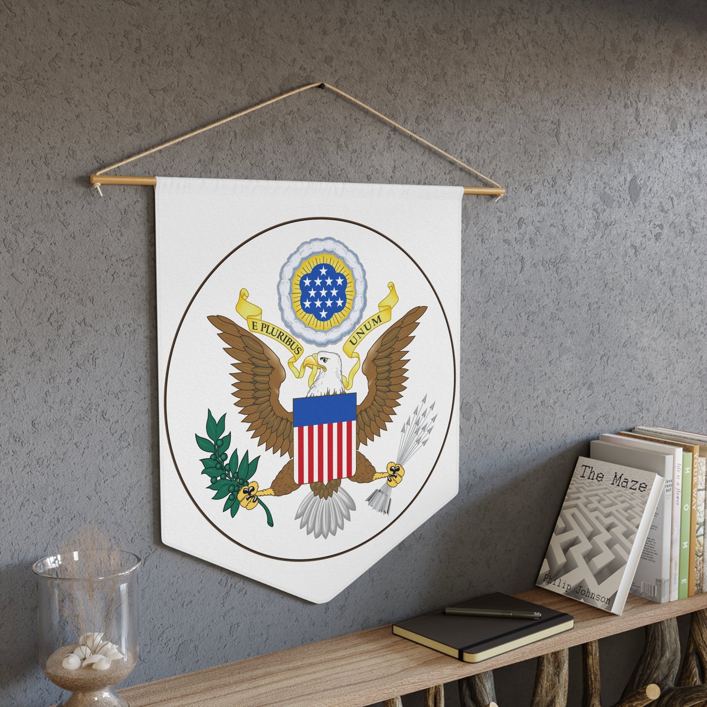 Patriotic American Eagle Wall Pennant - Home Decor