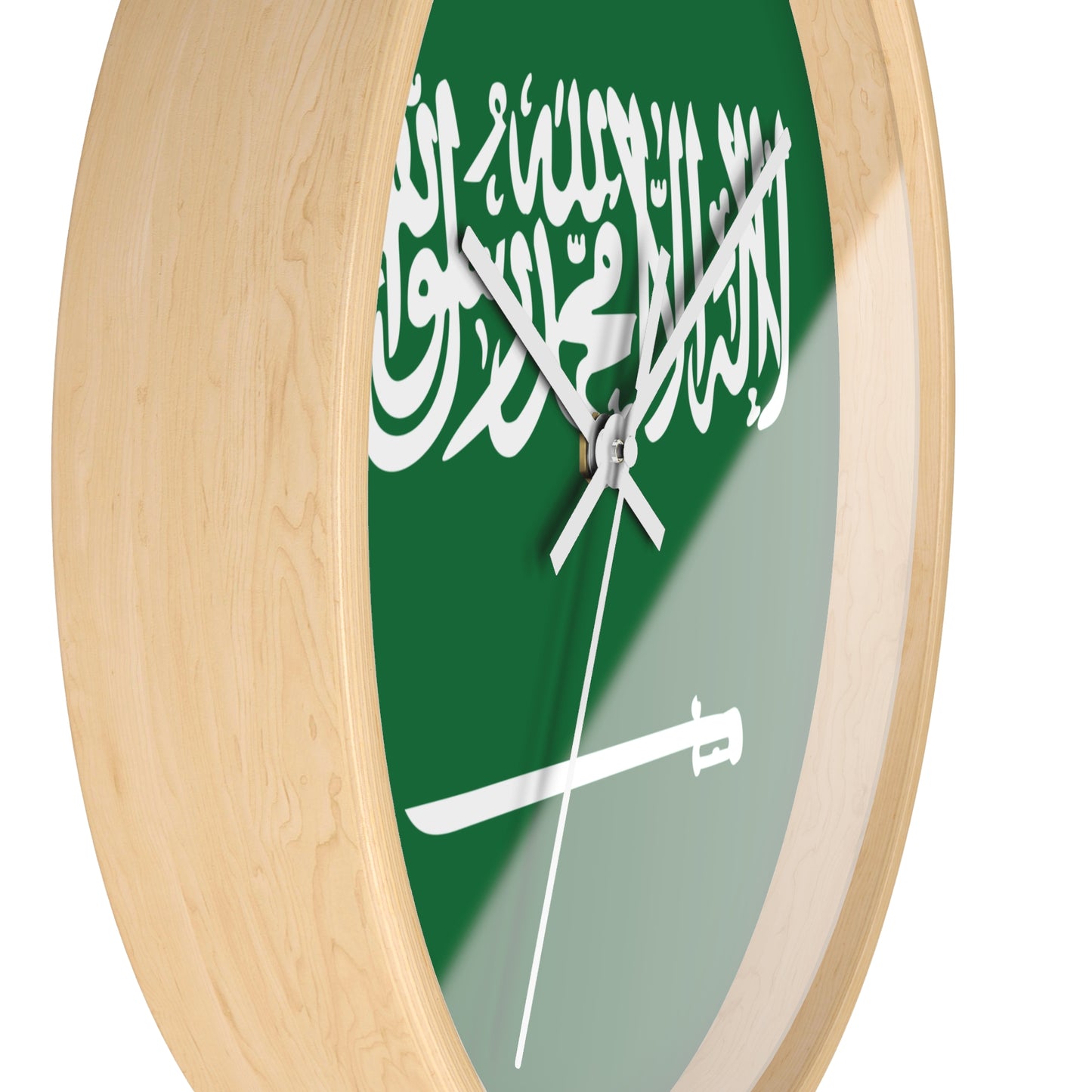 Saudi Arabian Flag Wall Clock - Elegant Timepiece for Home Decor
