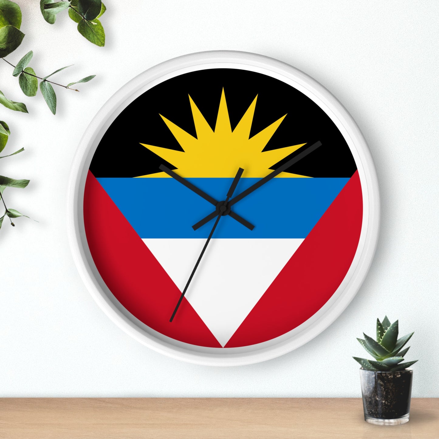 Antiguan Flag Wall Clock - Vibrant Timepiece for Home Decor