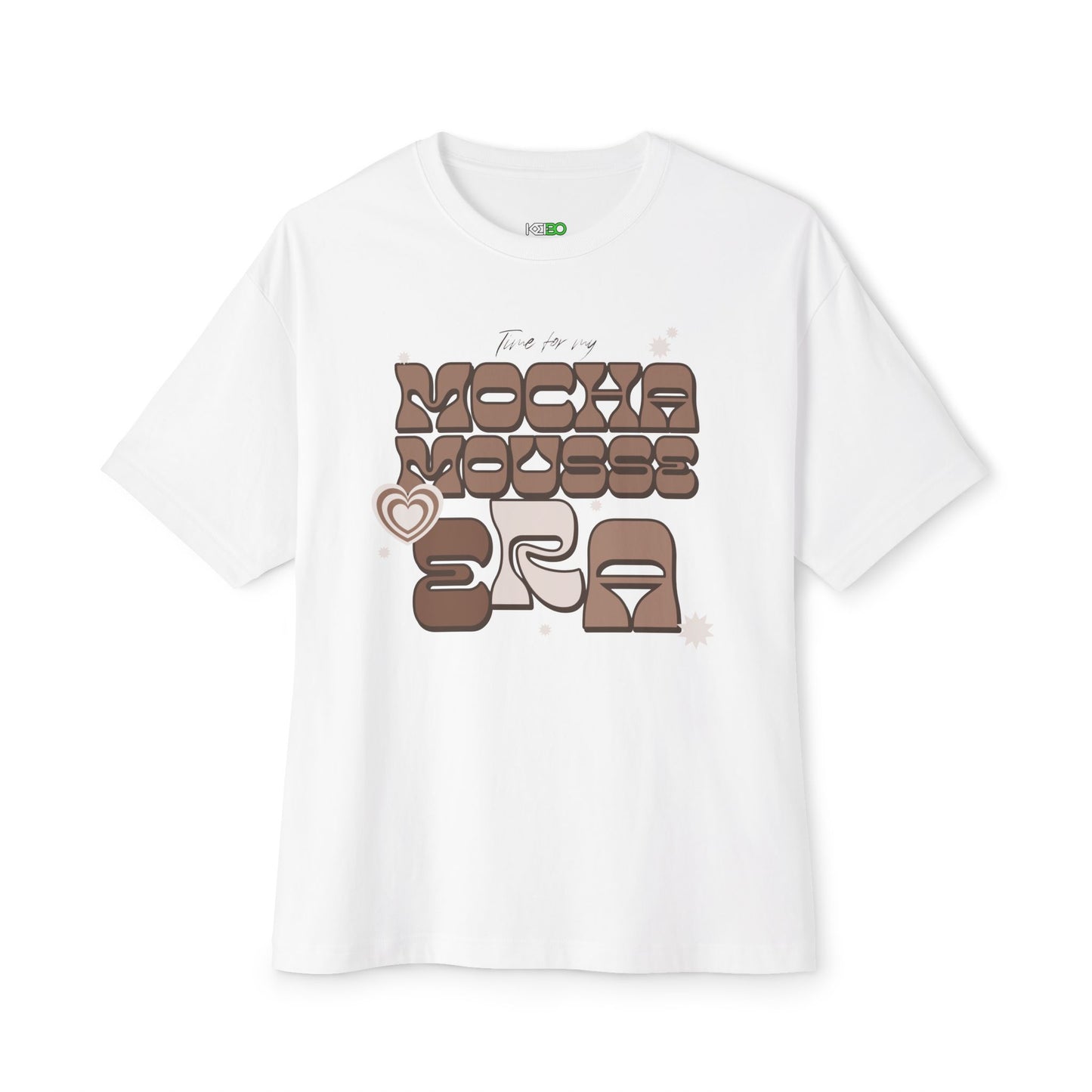 Mocha Mouse Era Women's Oversized Tee – Trendy and Comfortable Streetwear