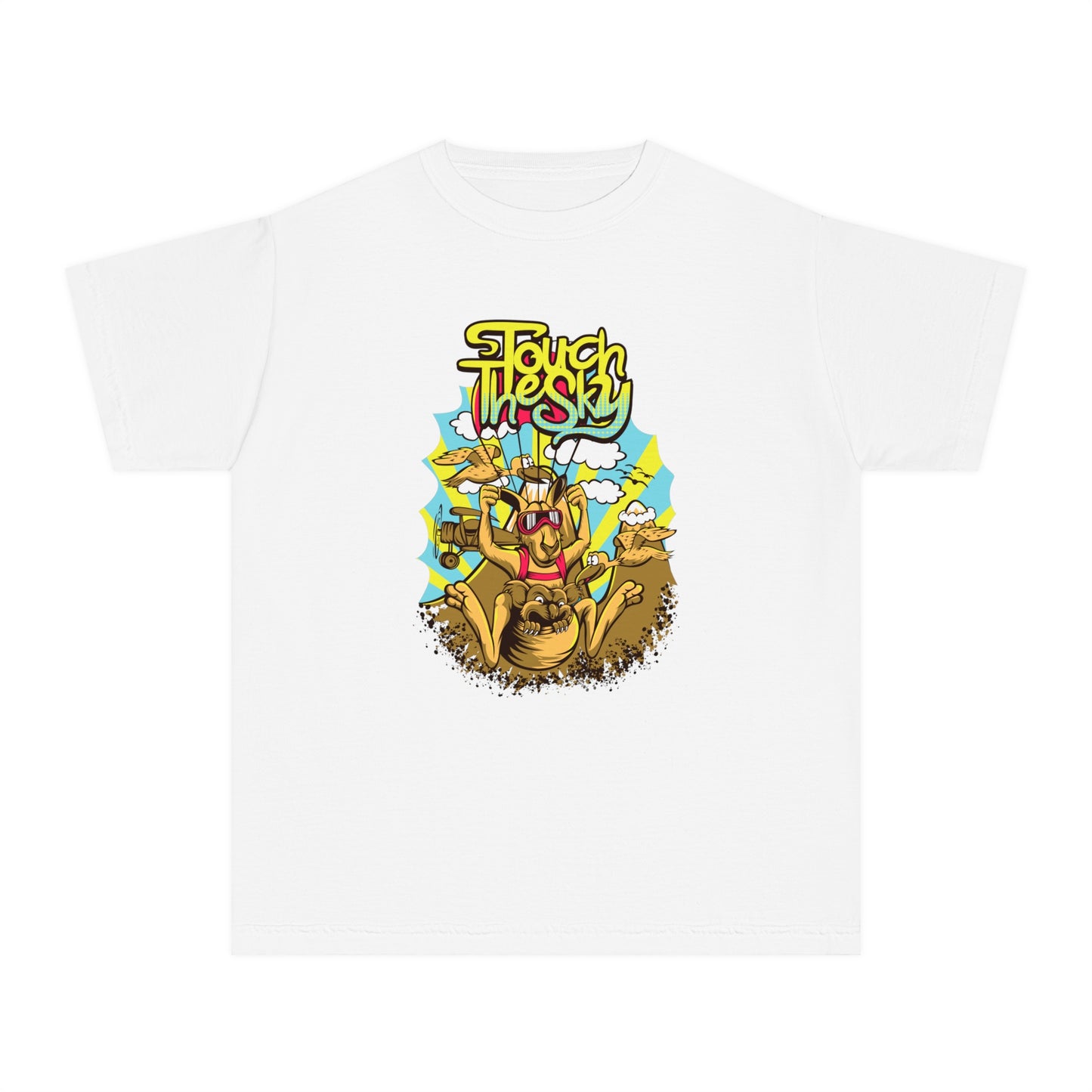 Youth Midweight Tee 'Touch the Sky' - Fun and Playful Graphic T-Shirt for Kids