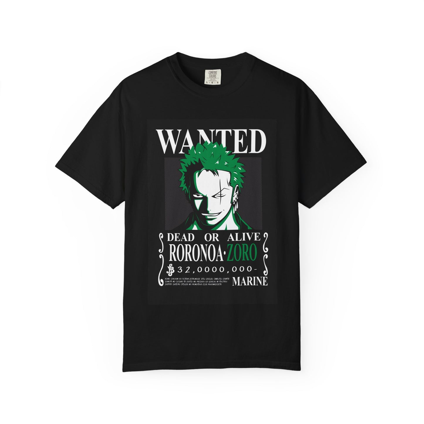 Unisex Wanted Roronoa Zoro T-Shirt Perfect for Fans, Casual Wear, and Gifting