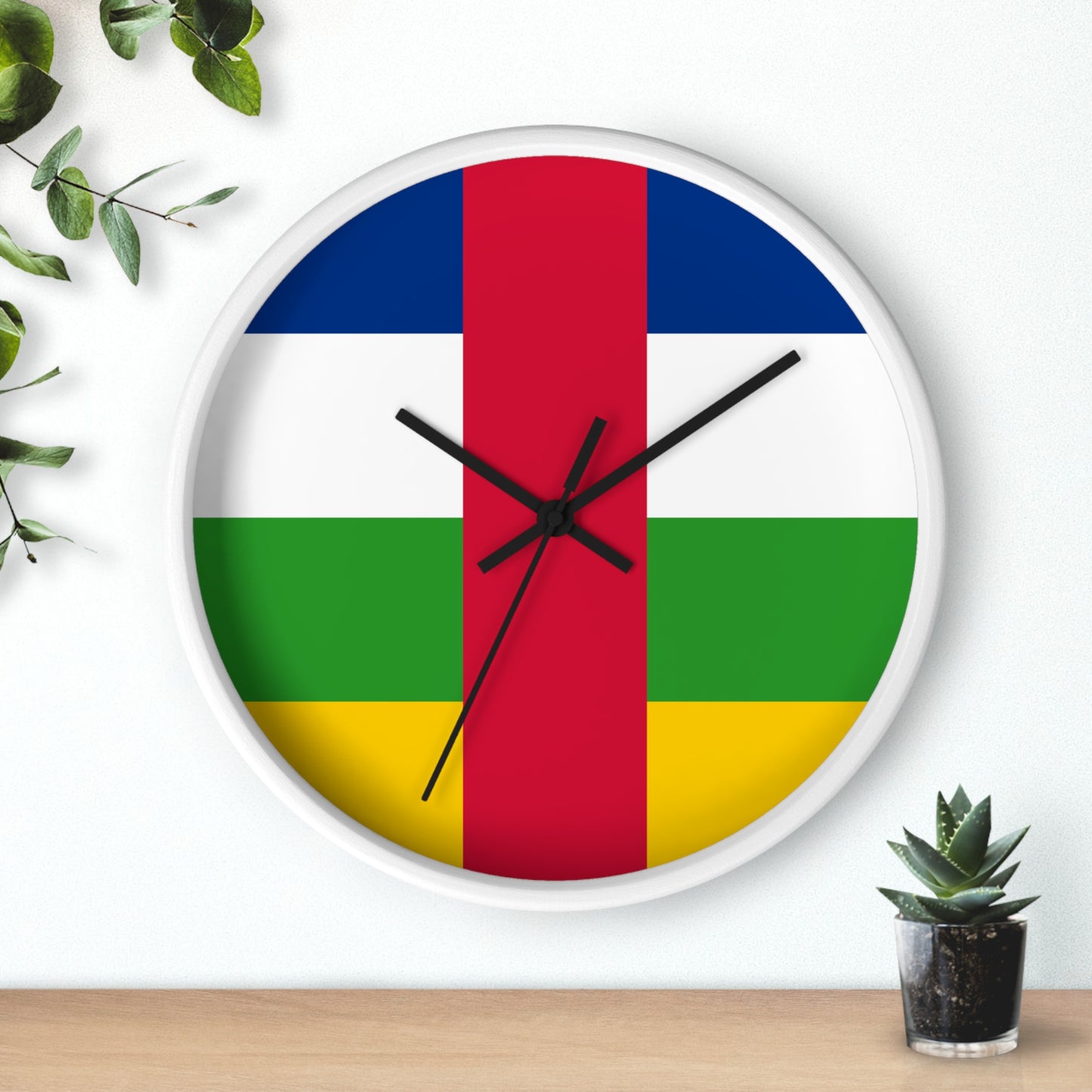 Central African Republic Flag Wall Clock - Stylish Home Decor