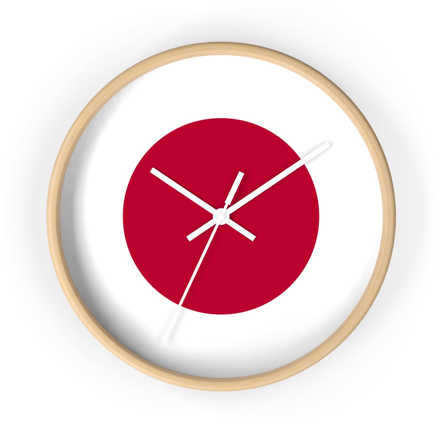 Minimalist Japanese Flag Wall Clock - Modern Decor for Home or Office