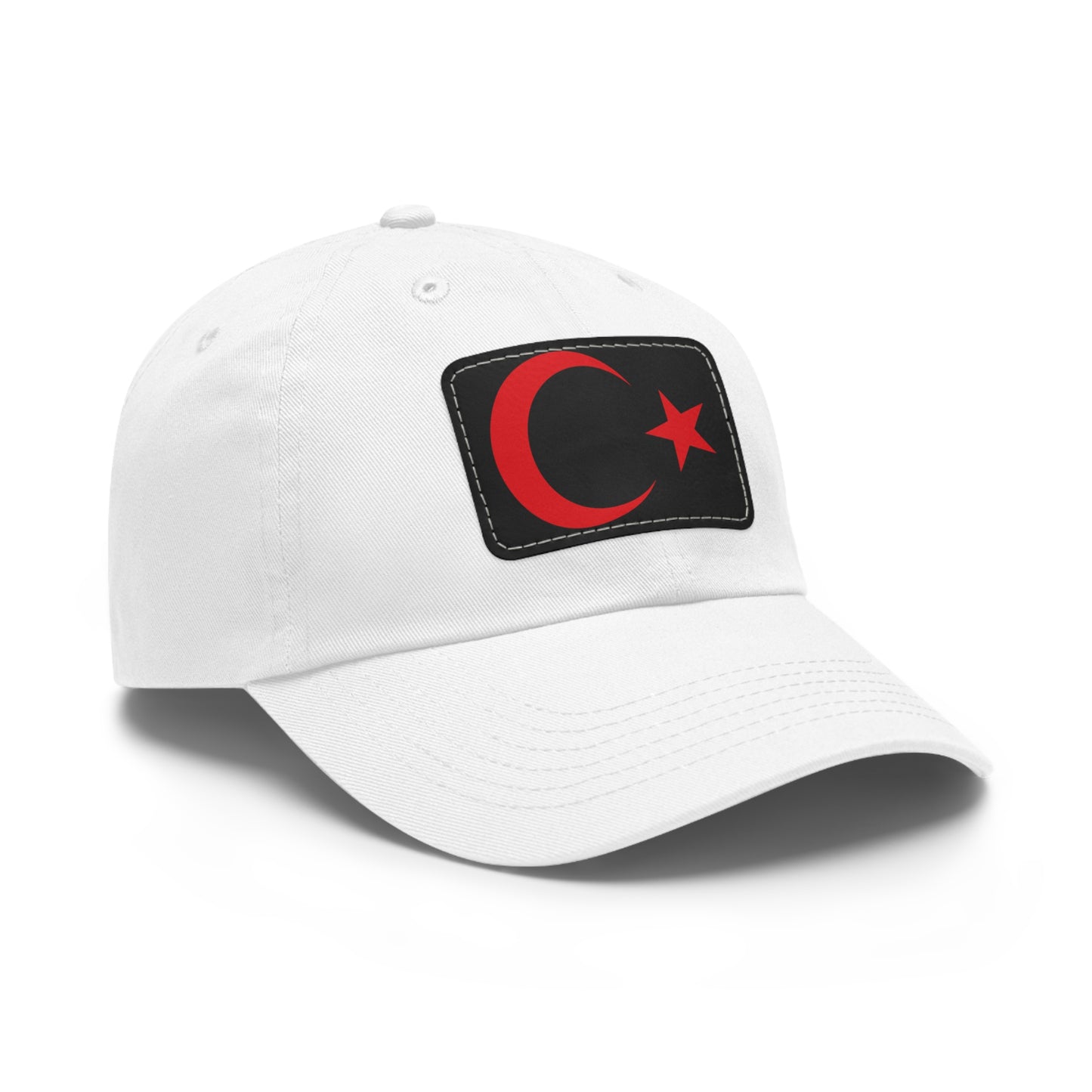 Stylish Dad Hat with Turkish Flag Leather Patch