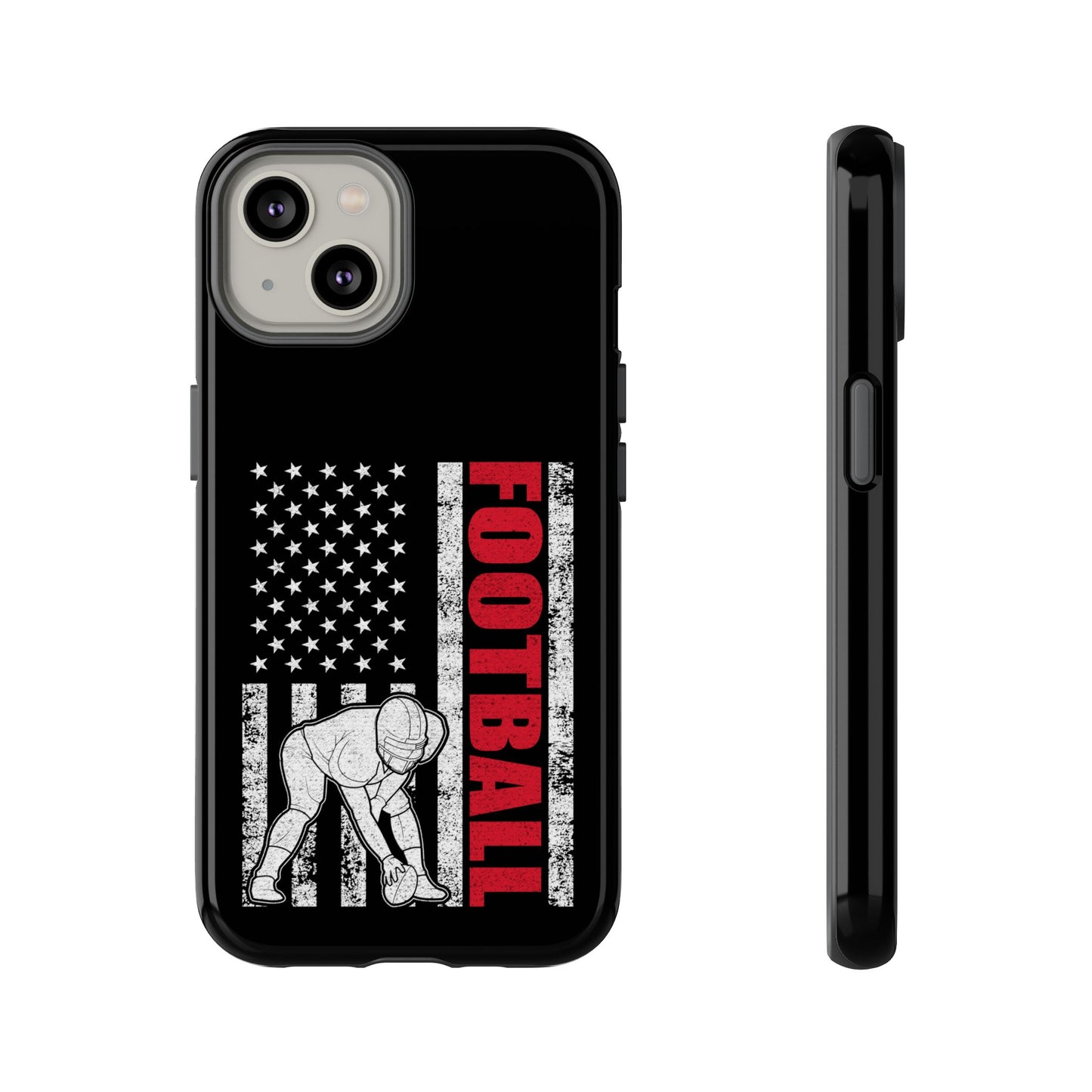 Football American Flag Phone Case - Tough Cases for Fans