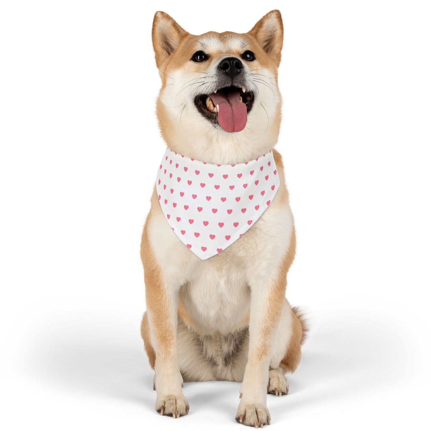Love Heart Pattern Pet Bandana Collar for Dogs