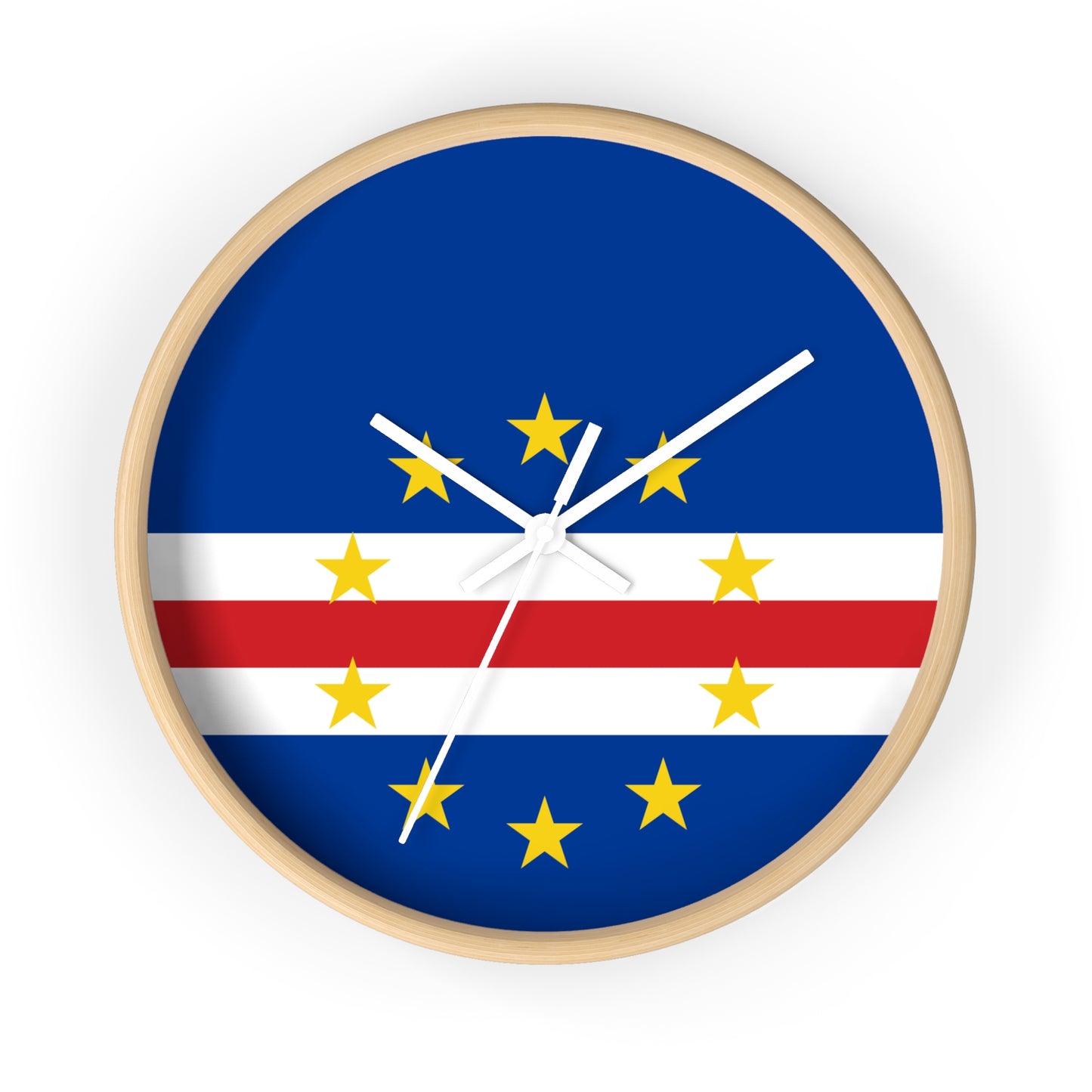 Cape Verde Flag Wall Clock - Modern Home Decor for Timeless Style