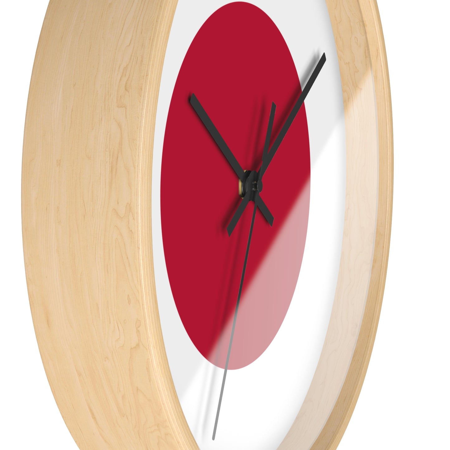 Minimalist Japanese Flag Wall Clock - Modern Decor for Home or Office