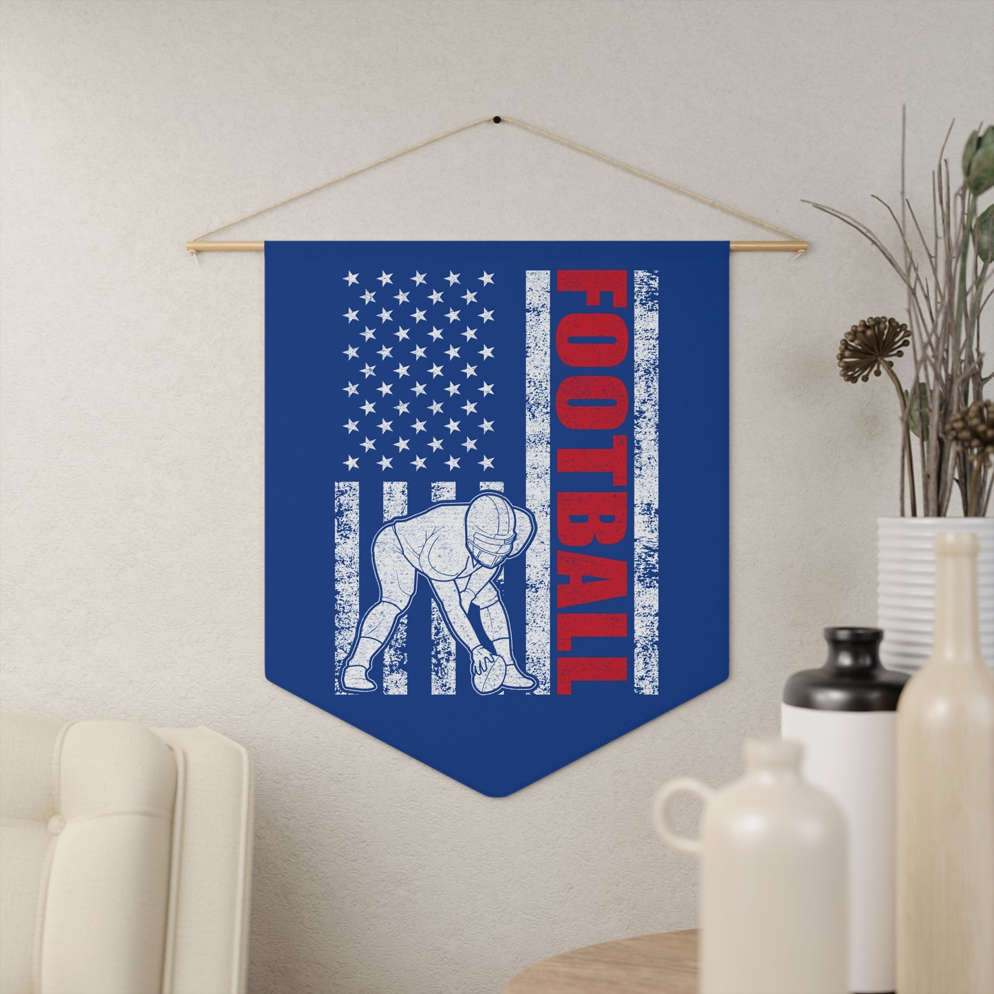 American Football Pennant - Patriotic Sports Decor