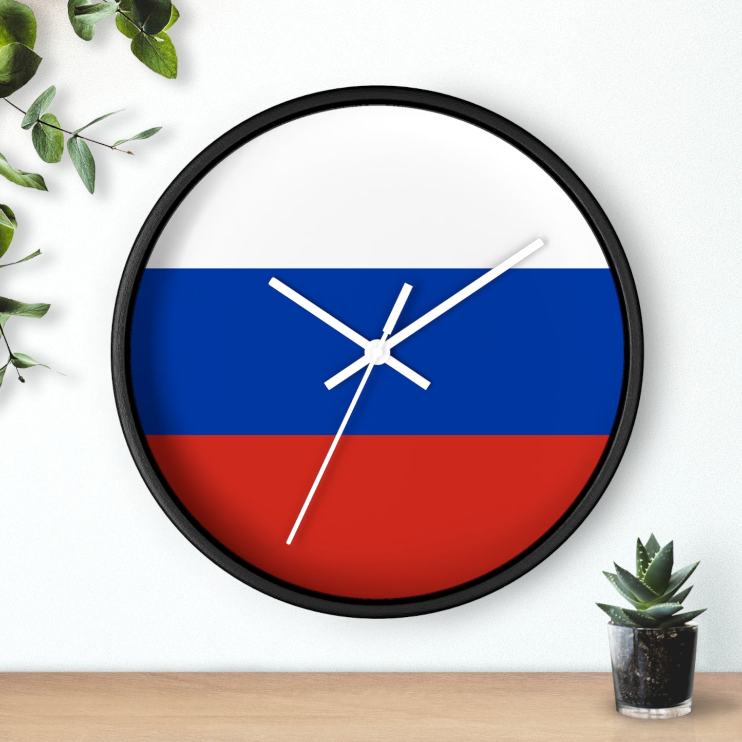 Russian Flag Wall Clock - Modern Decorative Timepiece for Home or Office