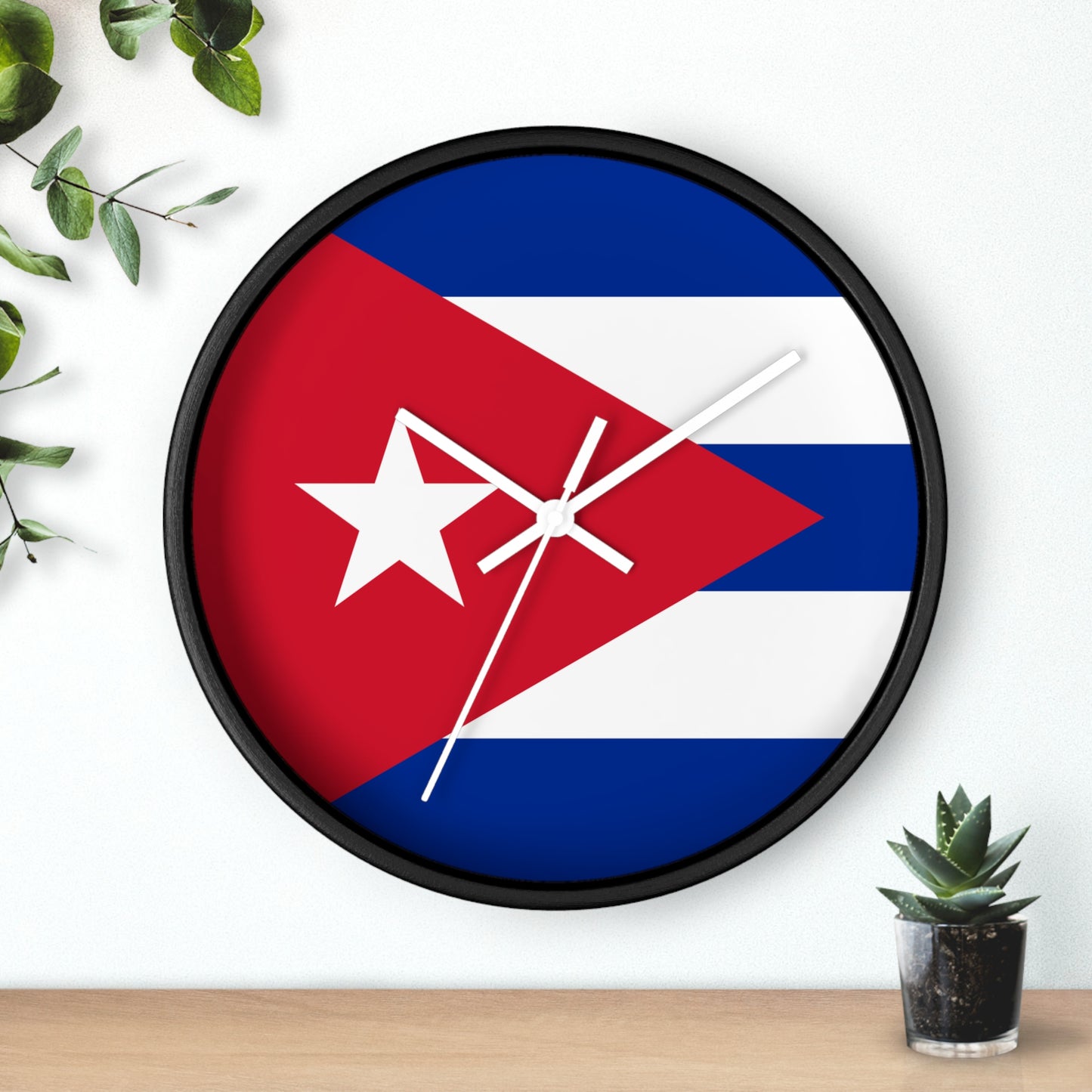 Cuban Flag Wall Clock – Vibrant Decor for Home & Office